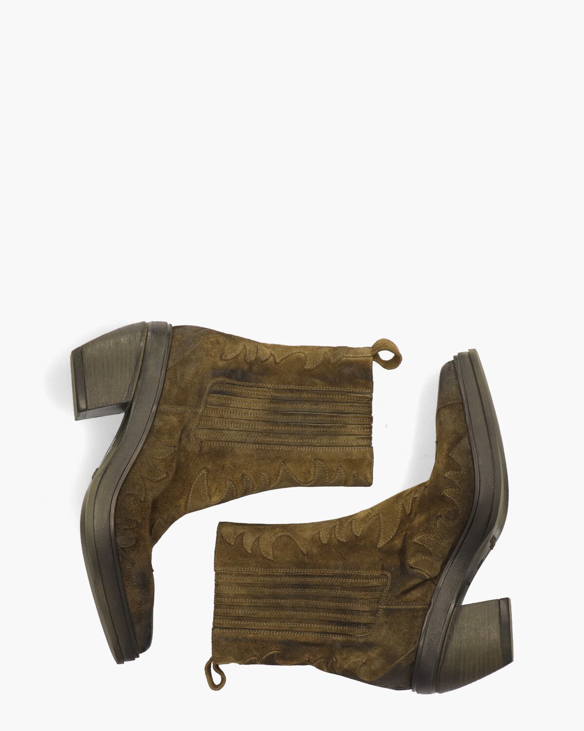 E3088 Groen Dames Chelseaboots