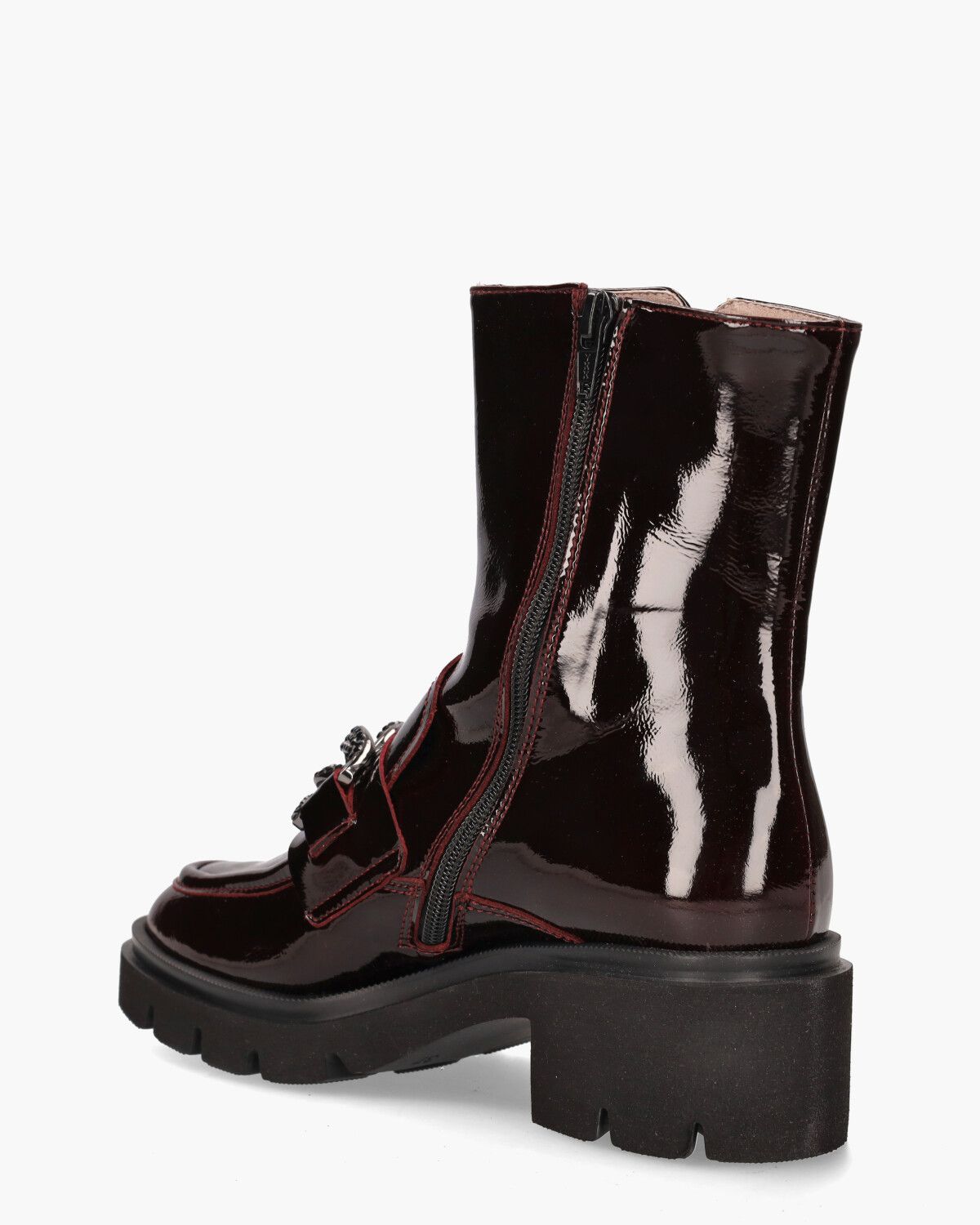 6851 Bordeauxrood Dames Enkelboots