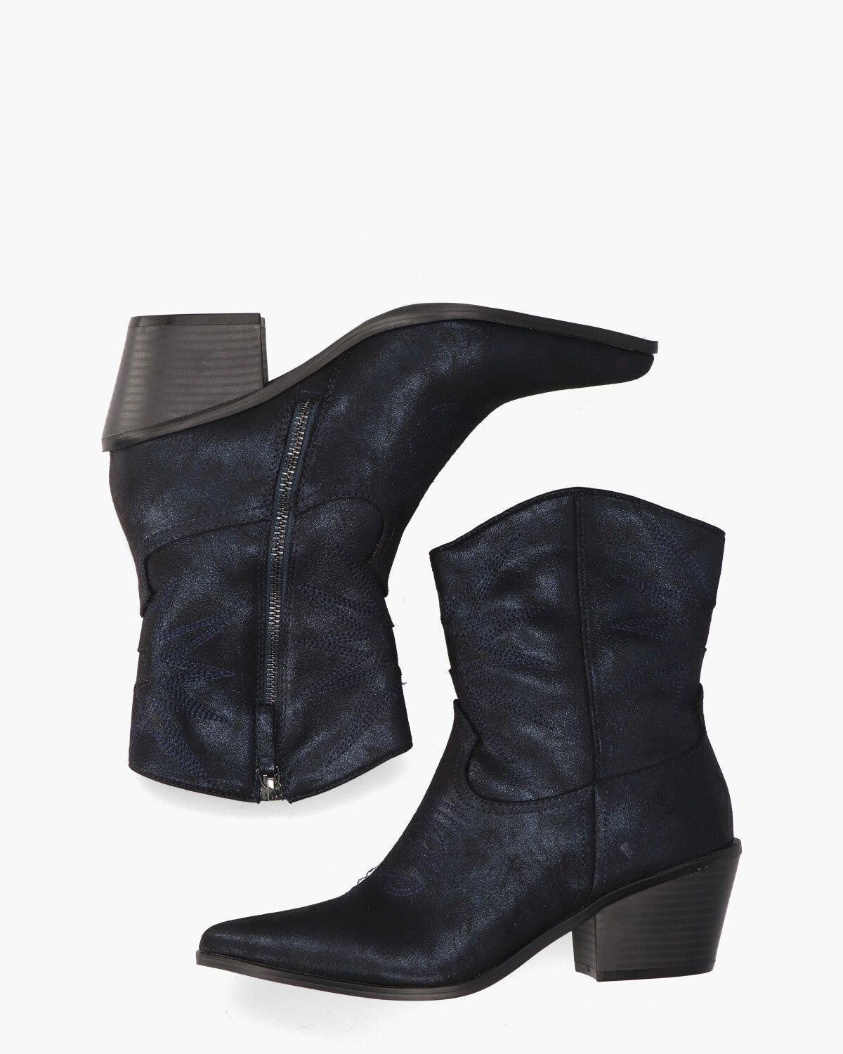 Vlinder Donkerblauw Dames Enkelboots