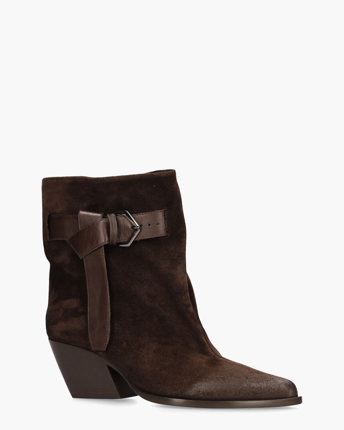 E4494 Donkerbruin Dames Enkelboots