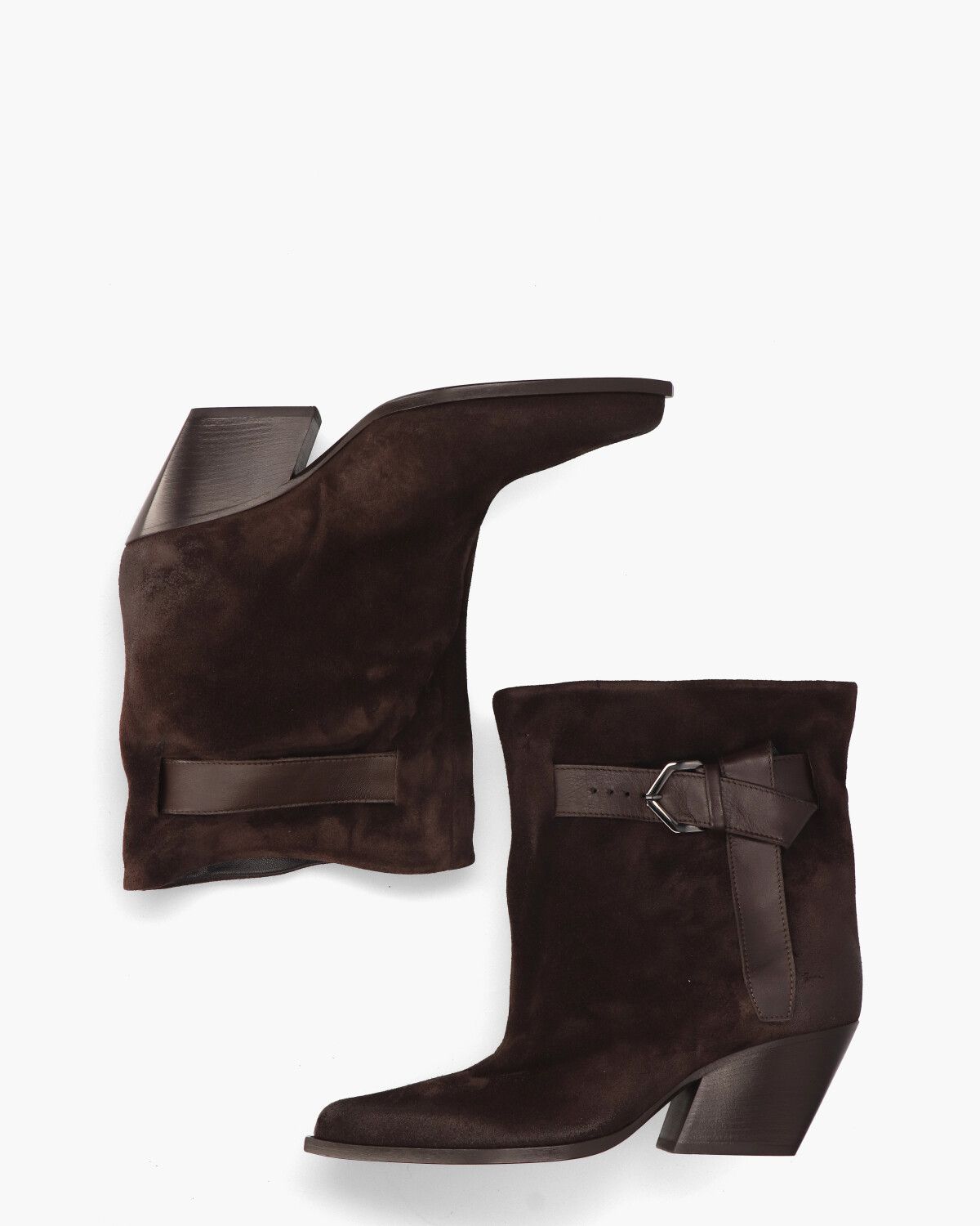 E4494 Donkerbruin Dames Enkelboots
