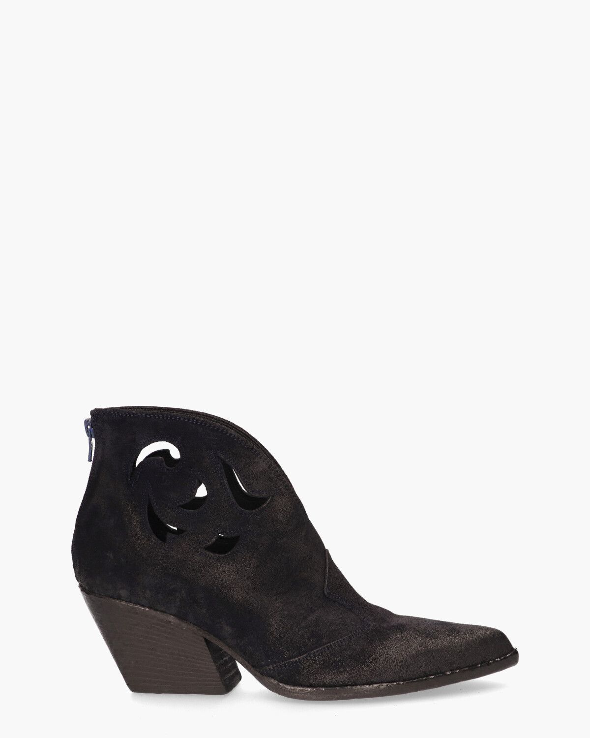 E2265 Donkerblauw Dames Enkelboots