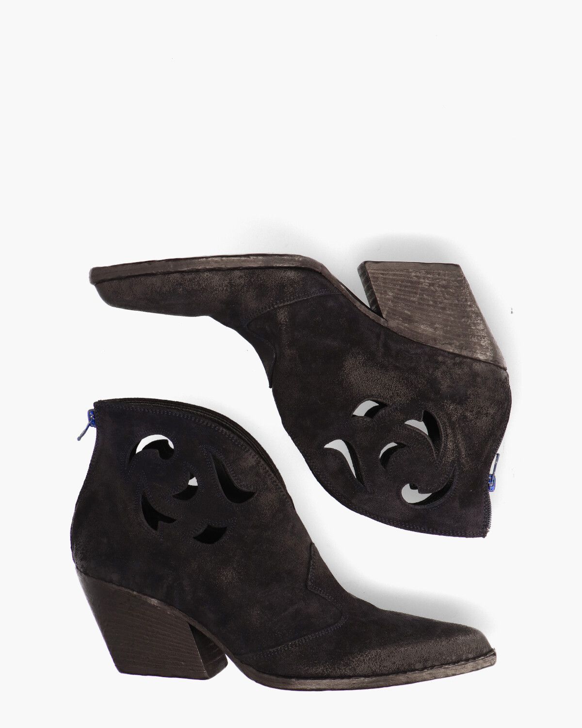 E2265 Donkerblauw Dames Enkelboots