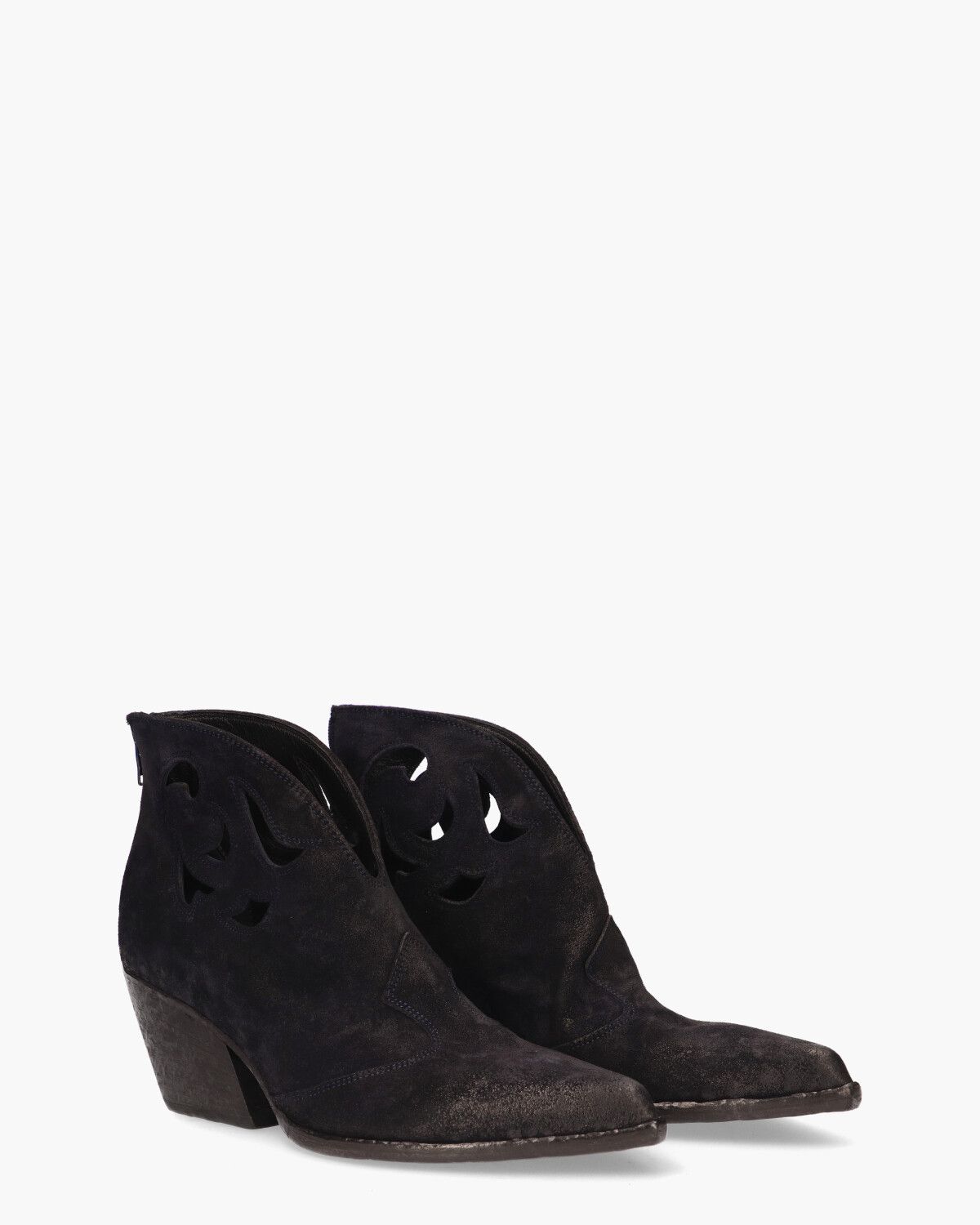 E2265 Donkerblauw Dames Enkelboots