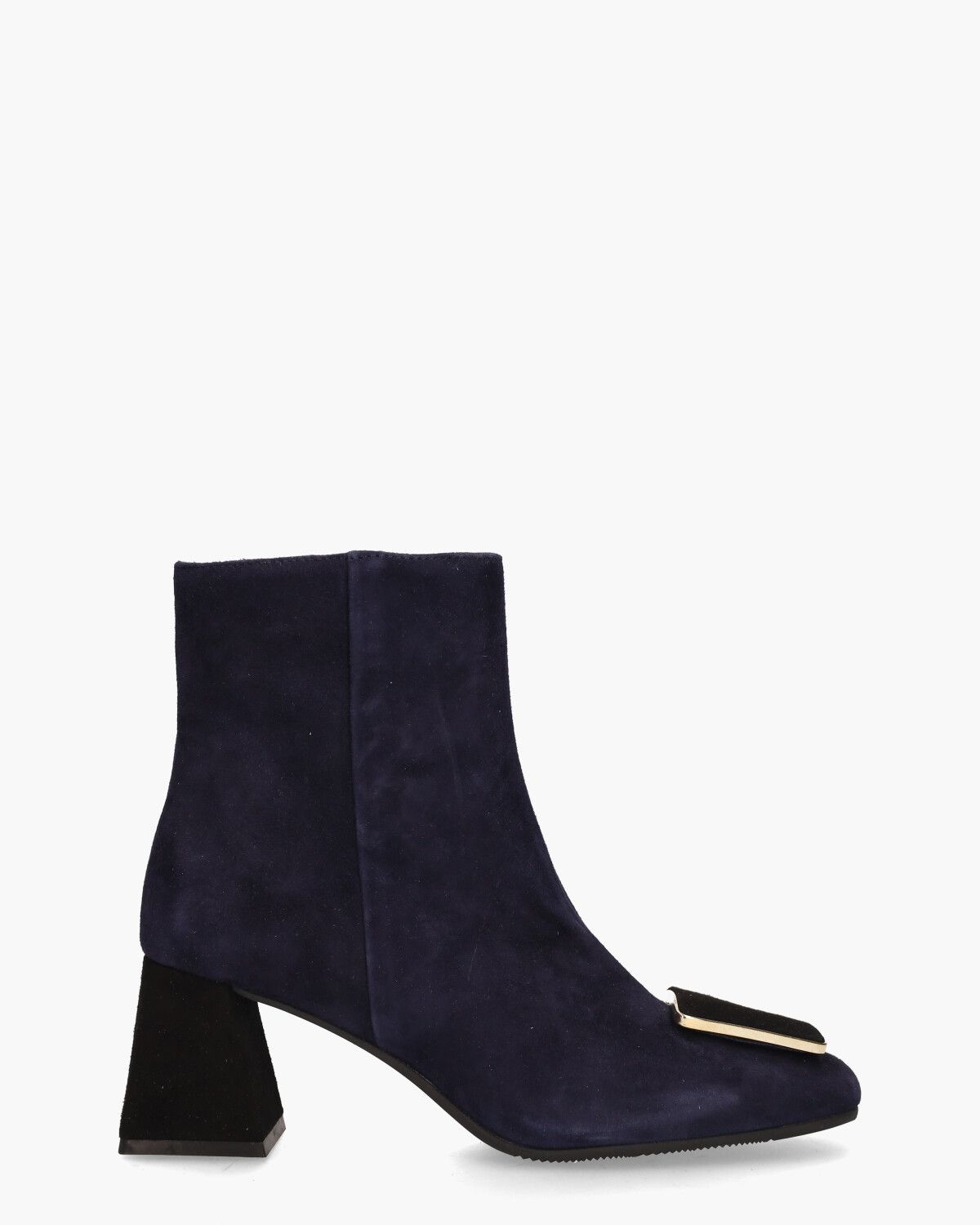 6537 Donkerblauw/Zwart Dames Enkelboots