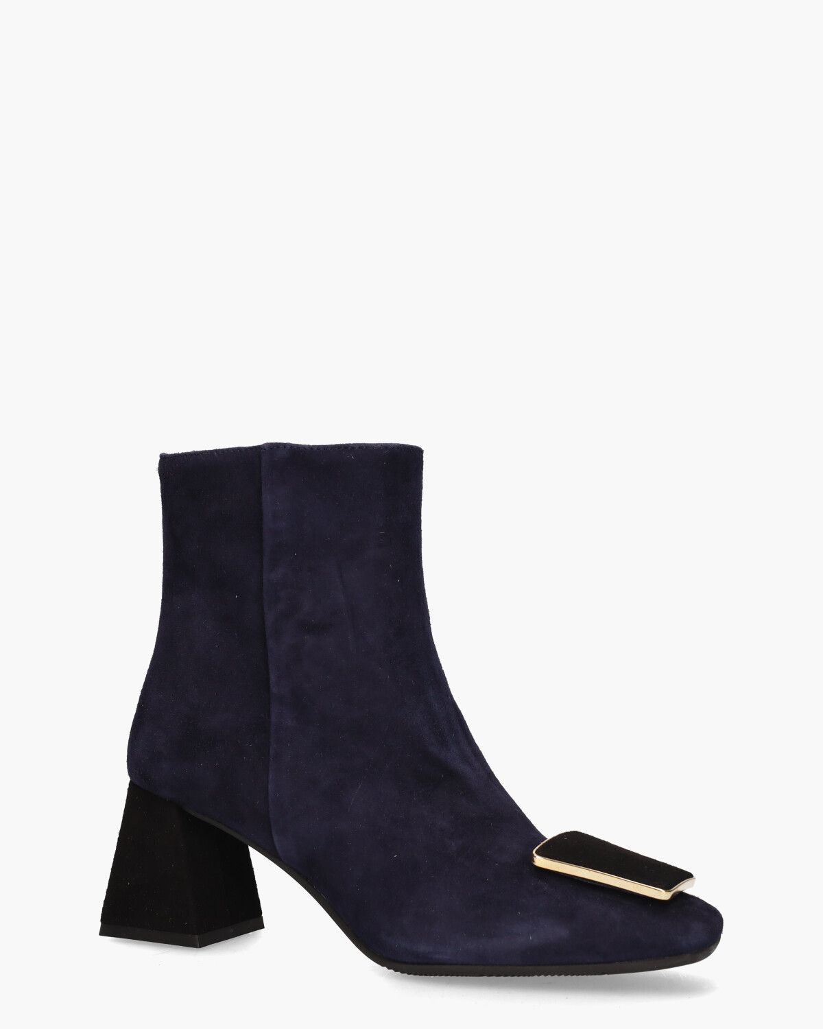6537 Donkerblauw/Zwart Dames Enkelboots