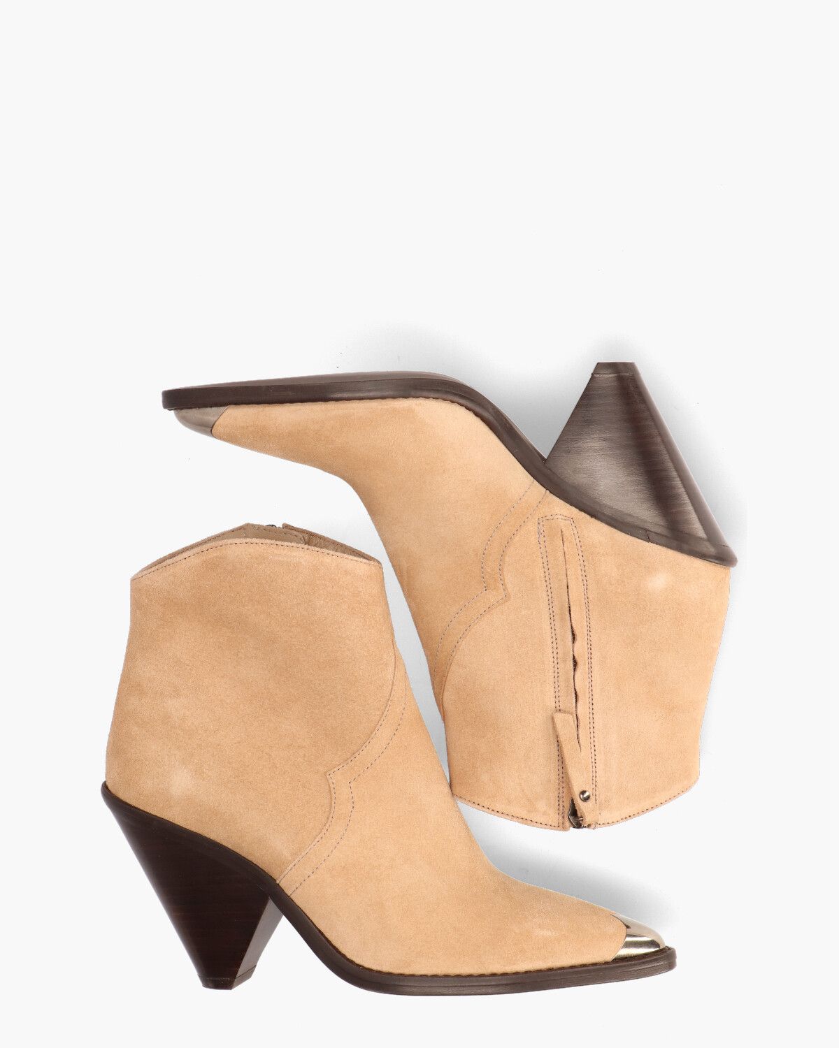 TL-12369 Beige Dames Enkelboots