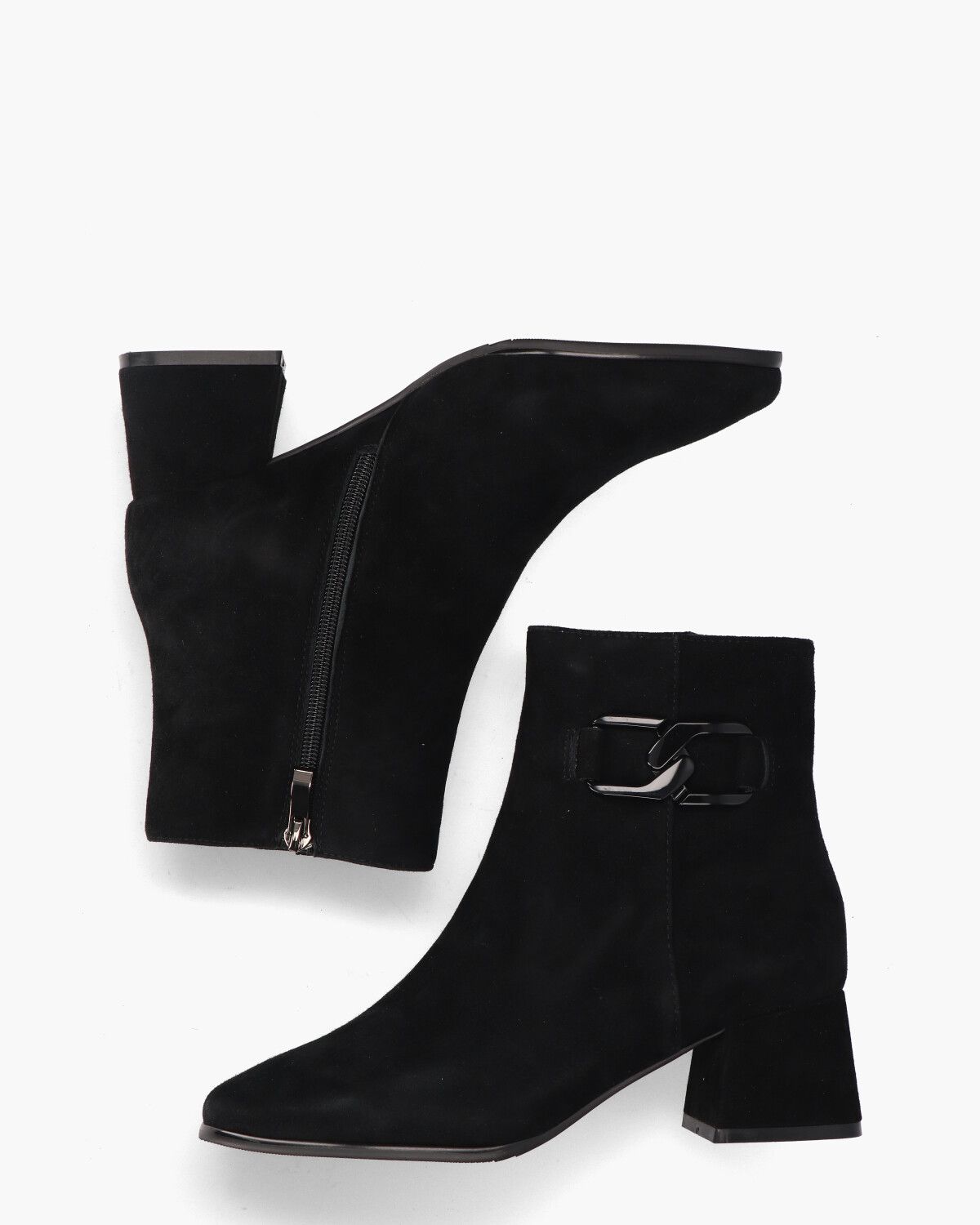 Suna Zwart Dames Enkelboots