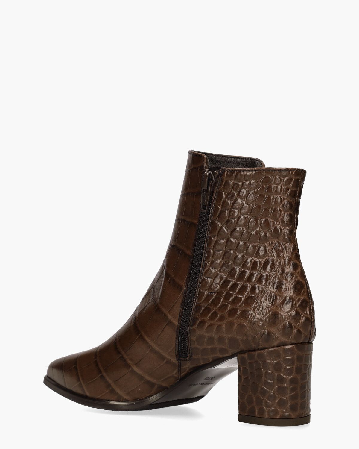 21I078C Donkerbruin Dames Enkelboots