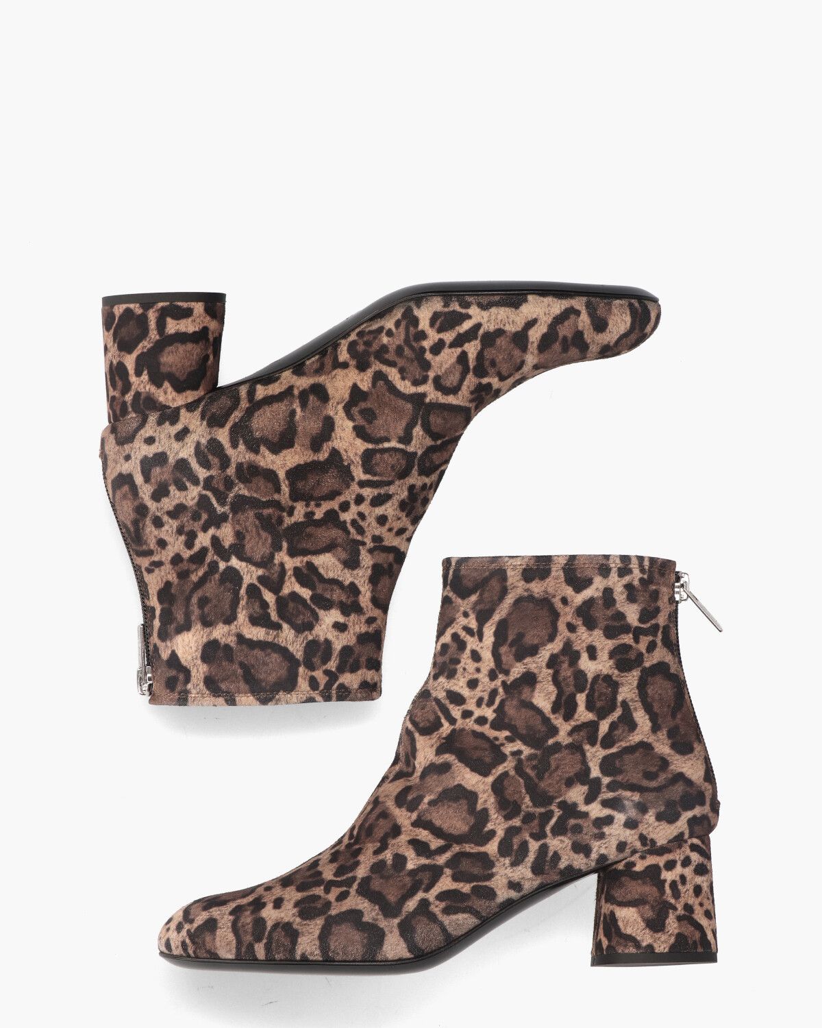 Olga Bruin/Zwart Dames Enkelboots