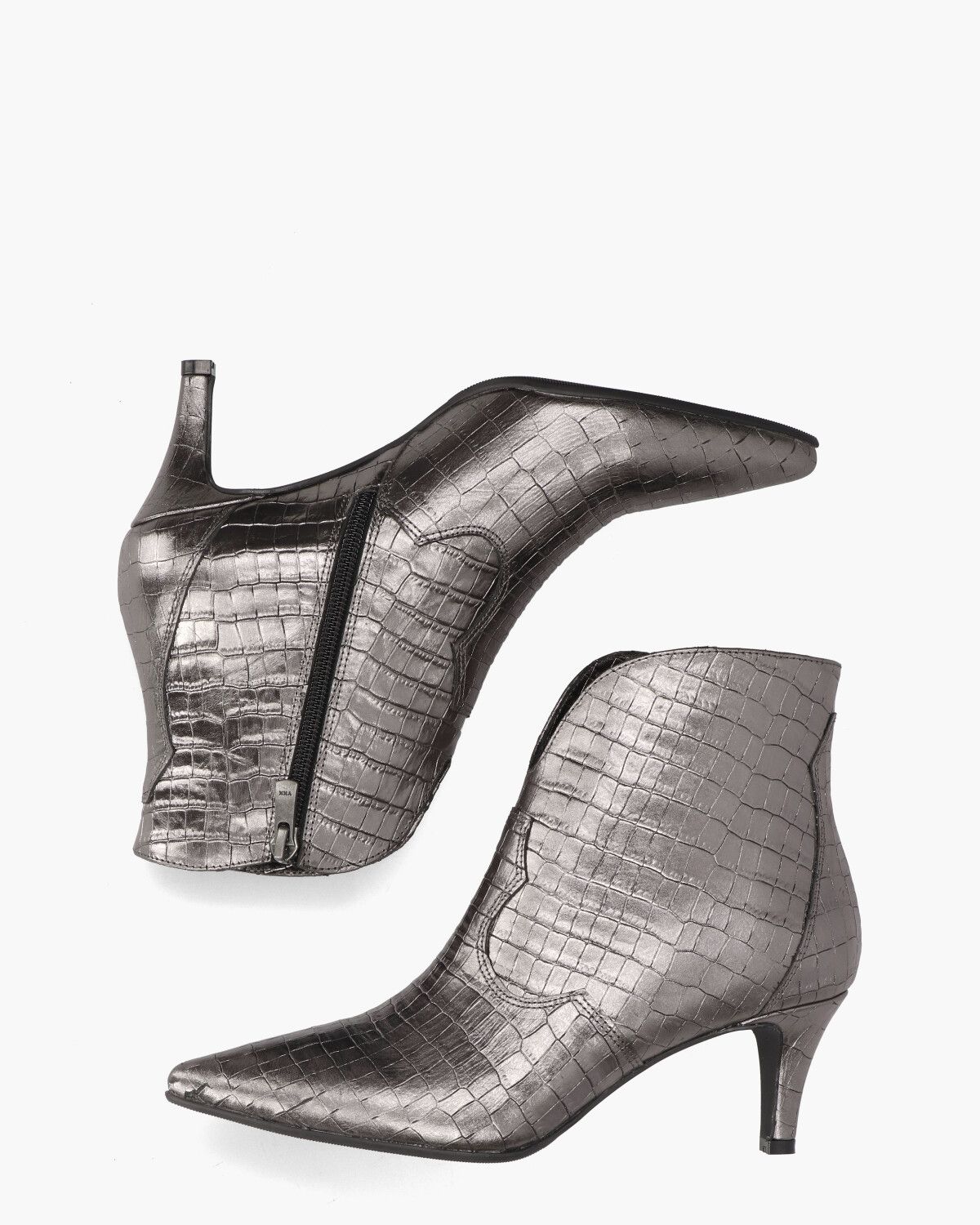 Evi-4 Zilvergrijs Dames Enkelboots