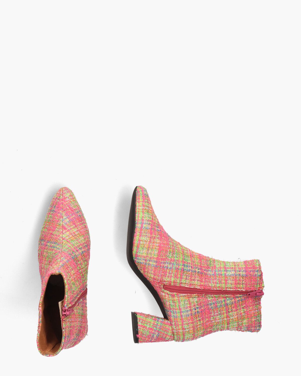Lugano Tweed Multicolor Dames Enkelboots