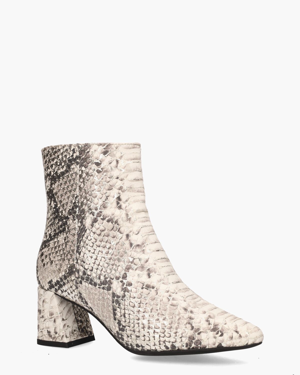 Lugano Off-White/Zilver Dames Enkelboots