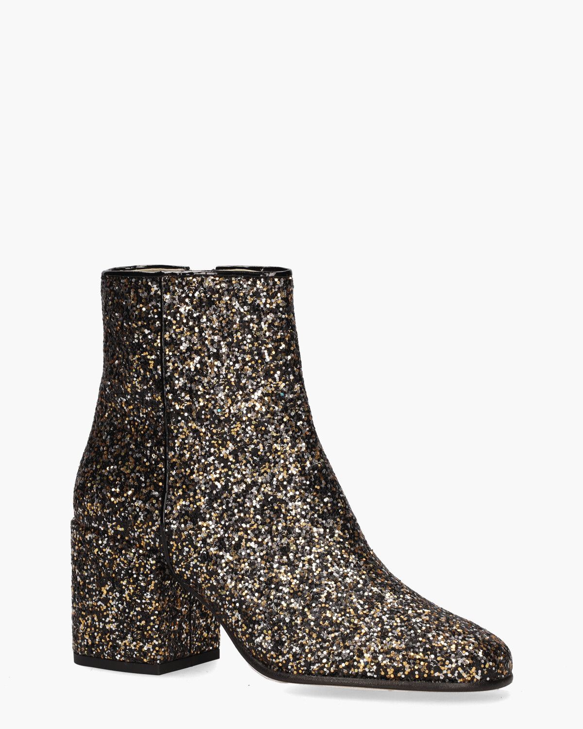 Gigi Roma Glitter Zwart/Goud/Zilver Dames Enkelboots