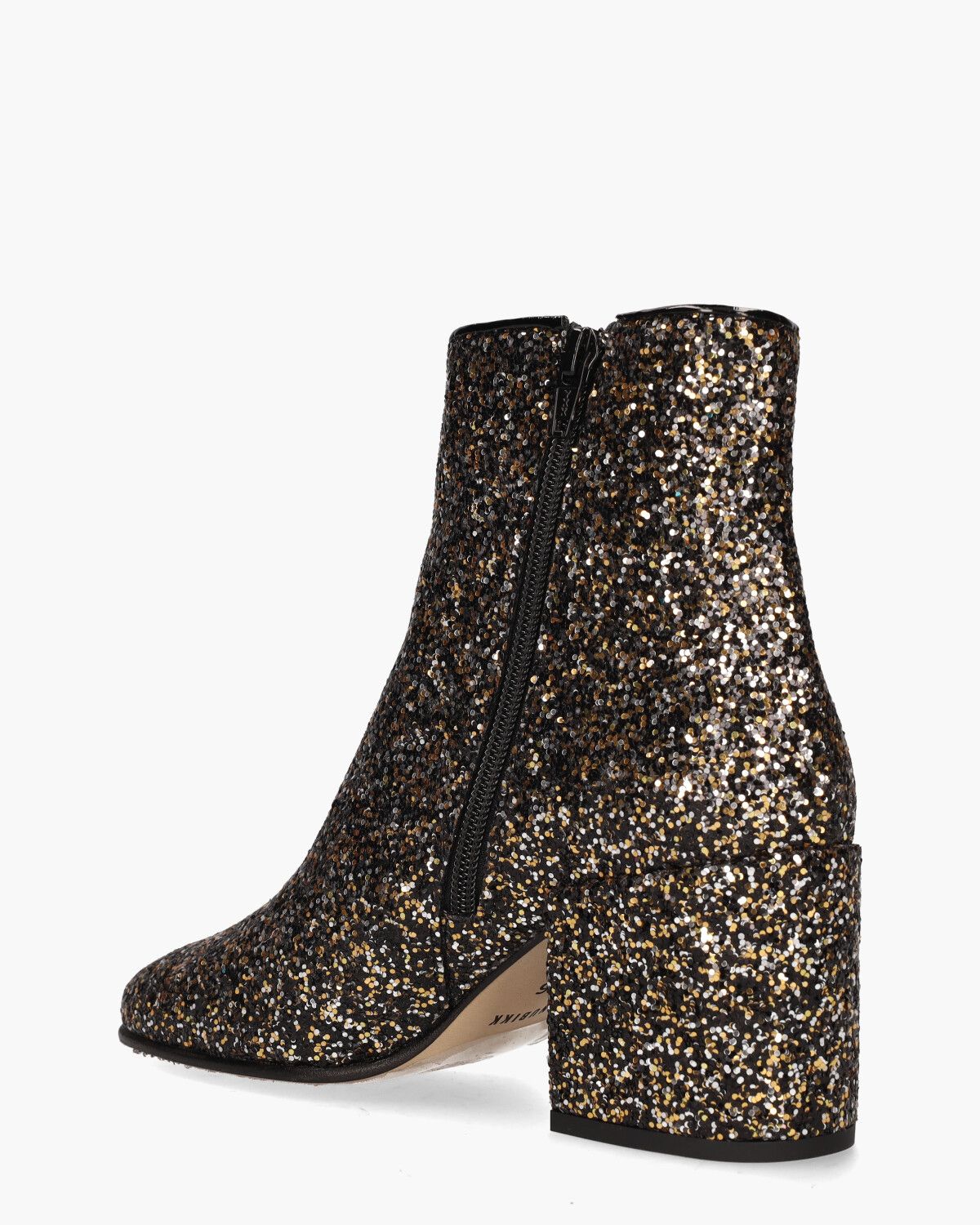 Gigi Roma Glitter Zwart/Goud/Zilver Dames Enkelboots