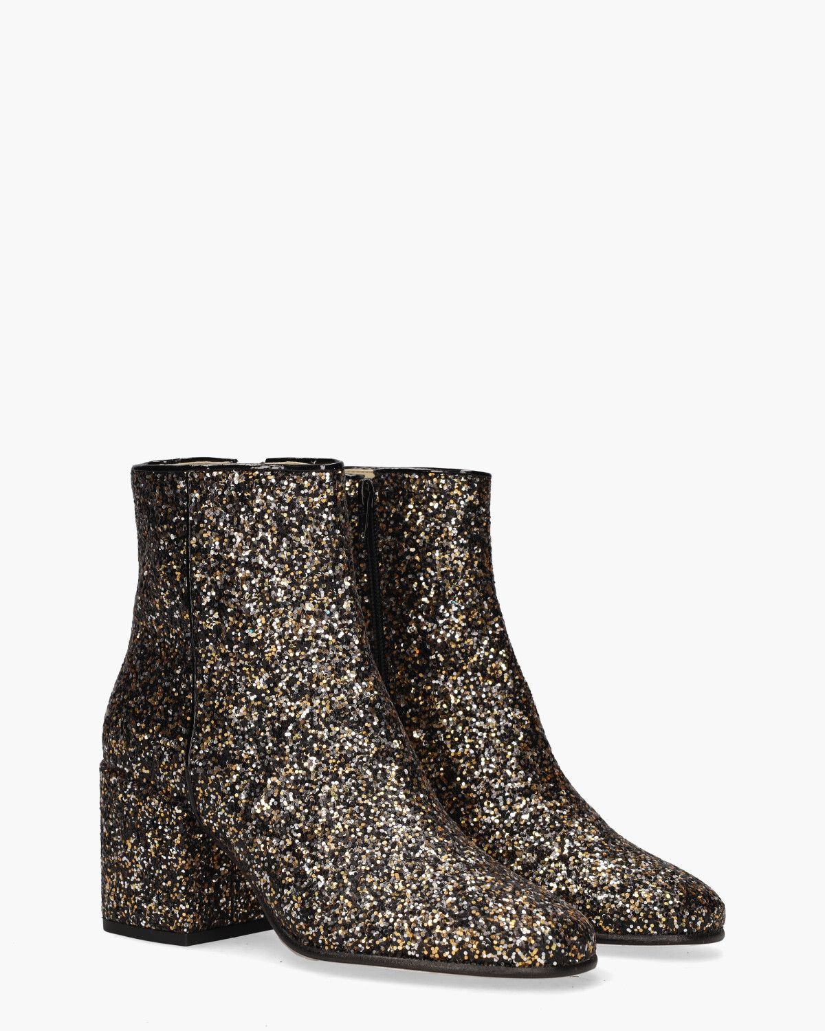 Gigi Roma Glitter Zwart/Goud/Zilver Dames Enkelboots