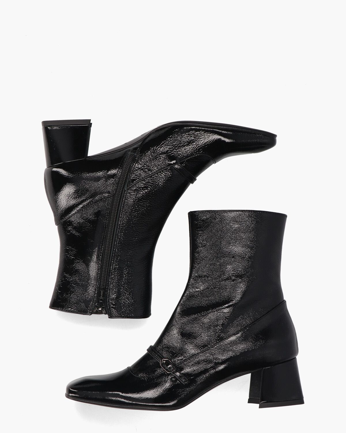 2901 Zwart Dames Enkelboots