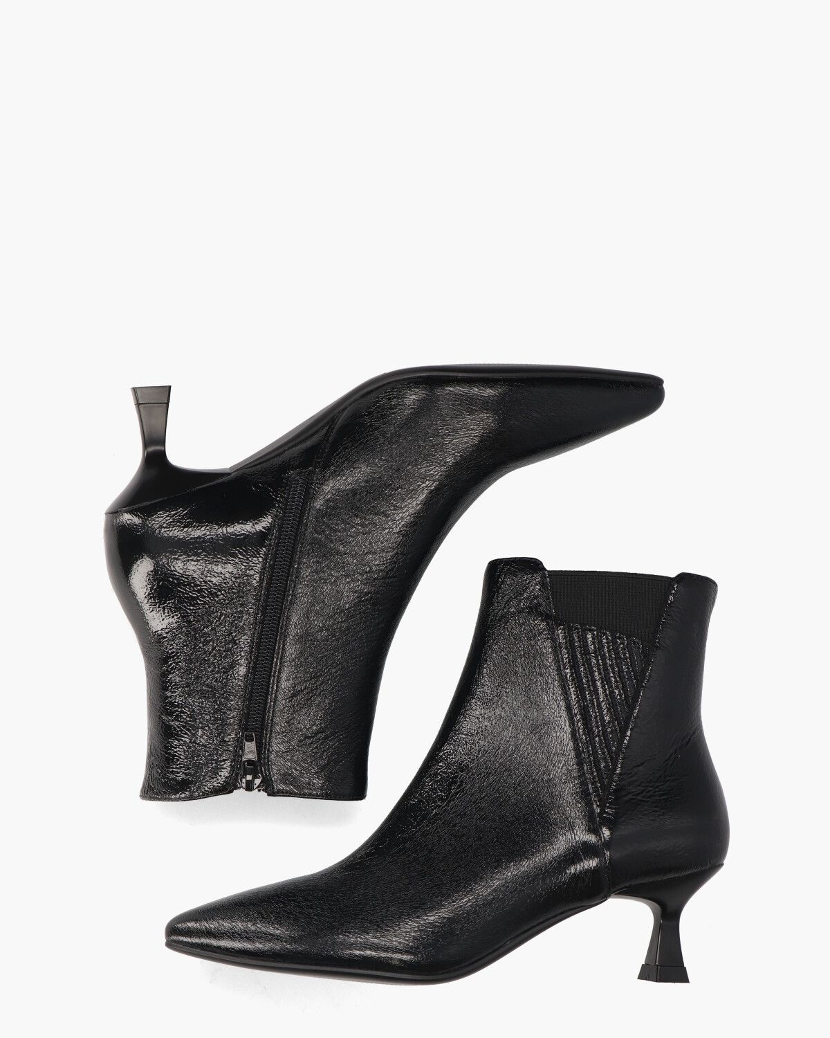 Urma Zwart Dames Enkelboots