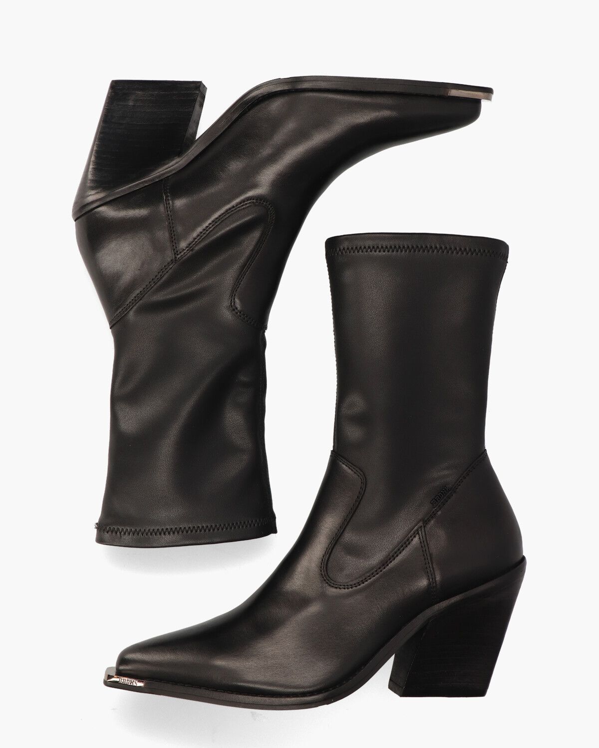 New-Kole Low Stretch Zwart Dames Enkelboots