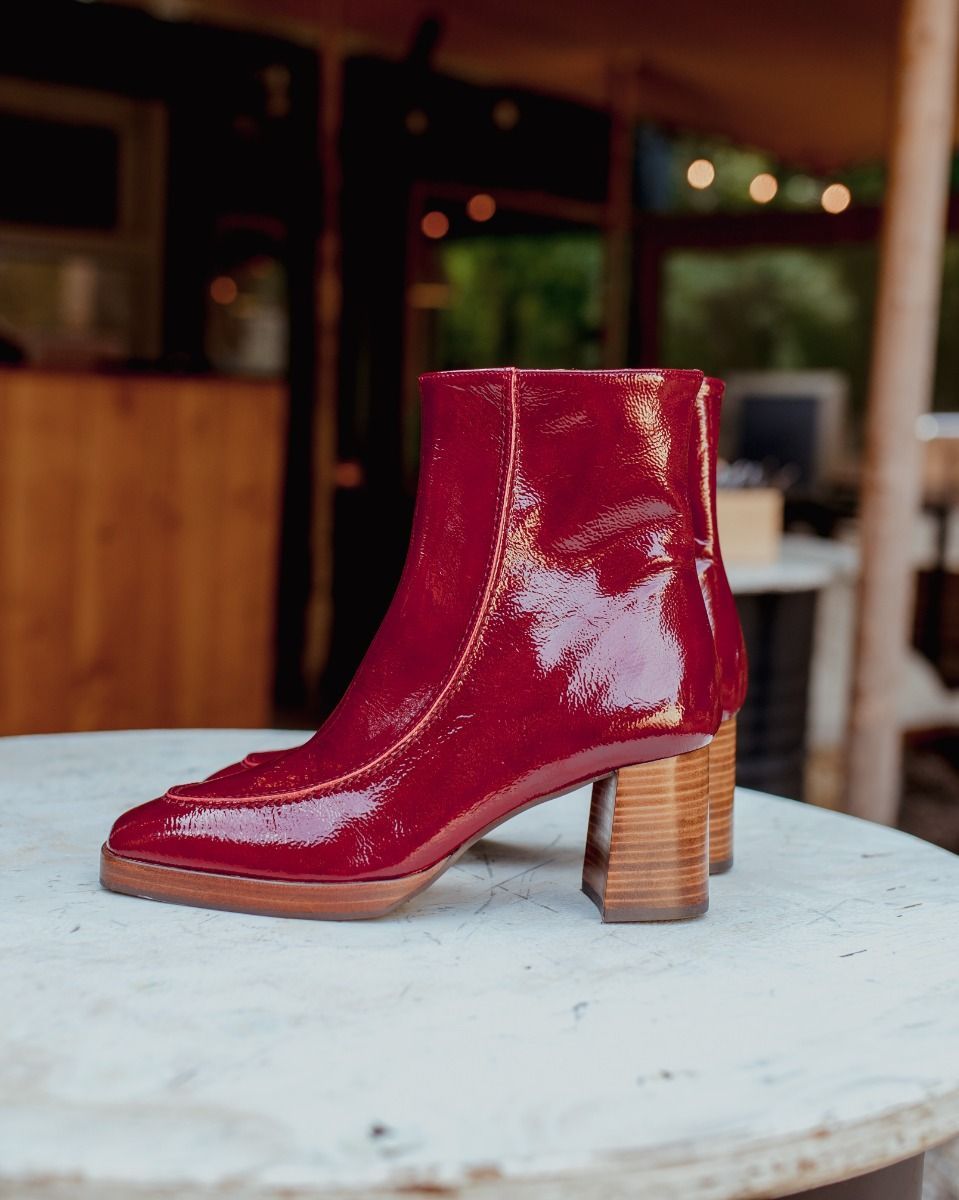32506 Rood Dames Enkelboots
