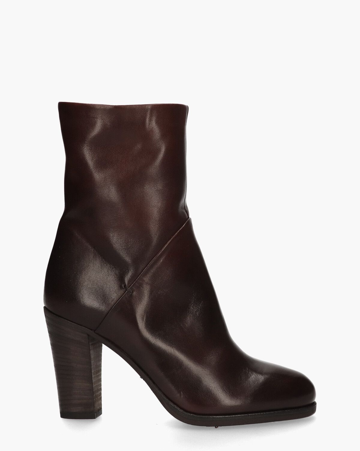 15501E Donkerbruin Dames Enkelboots