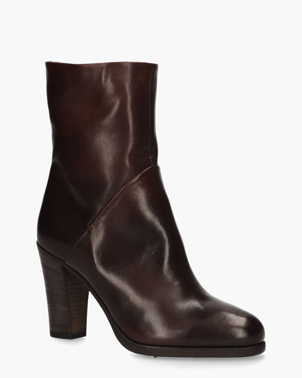 15501E Donkerbruin Dames Enkelboots