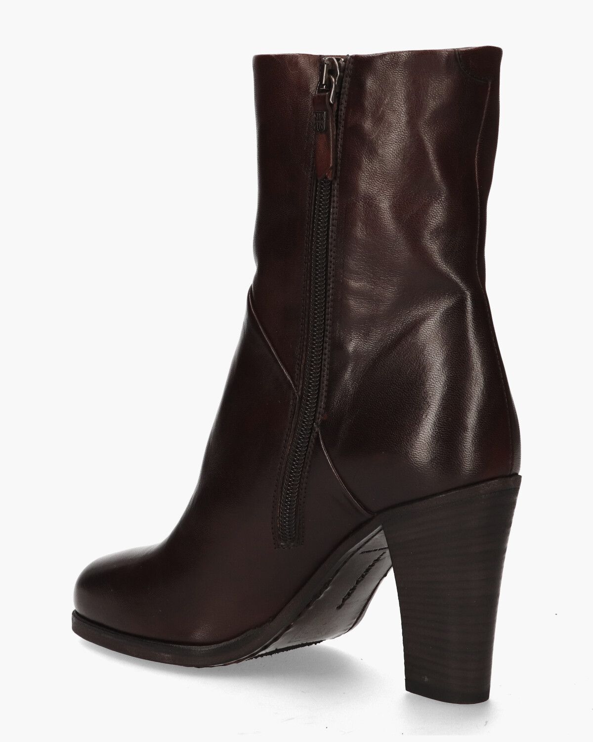 15501E Donkerbruin Dames Enkelboots