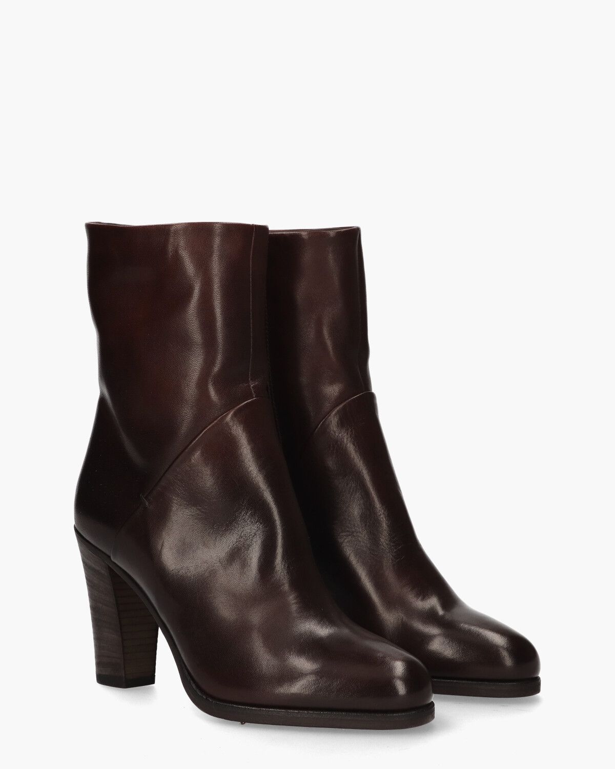 15501E Donkerbruin Dames Enkelboots