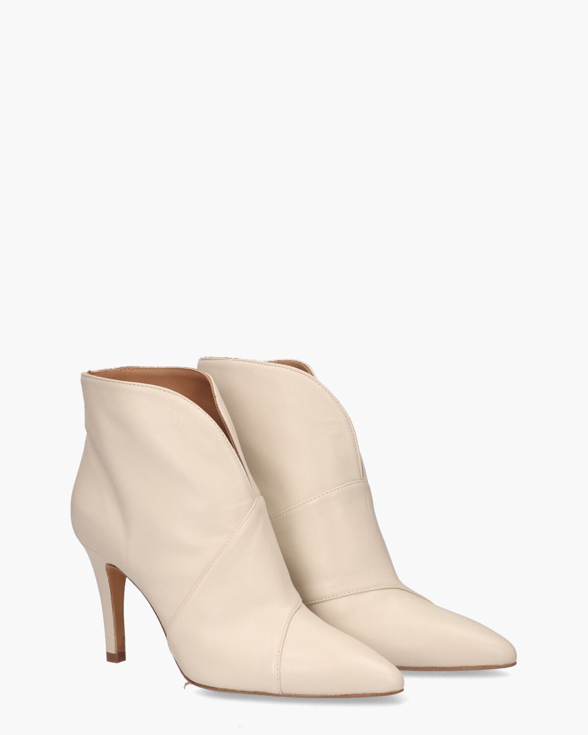 TL-12601 Off-White Dames Enkelboots