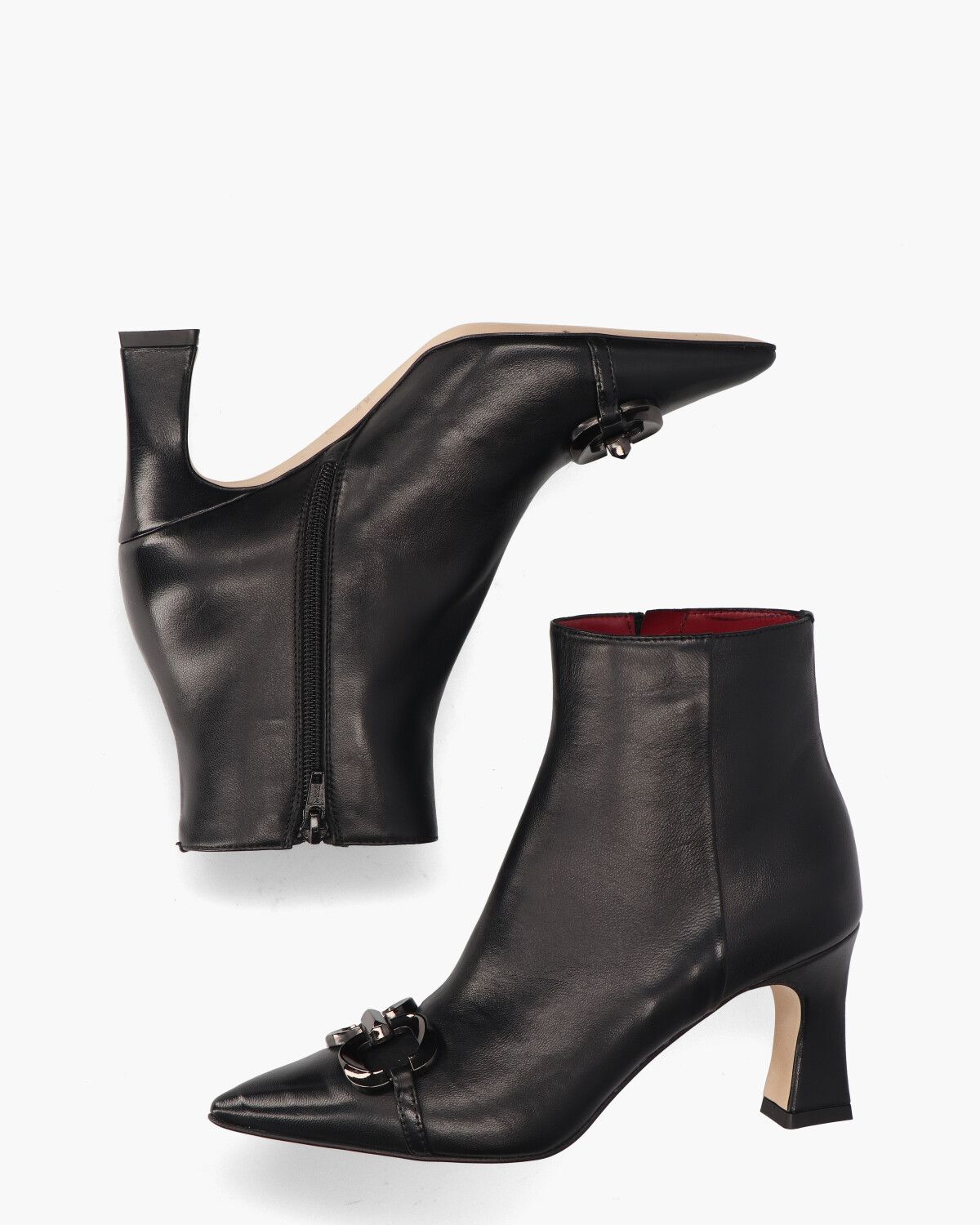 12327 Zwart Dames Enkelboots