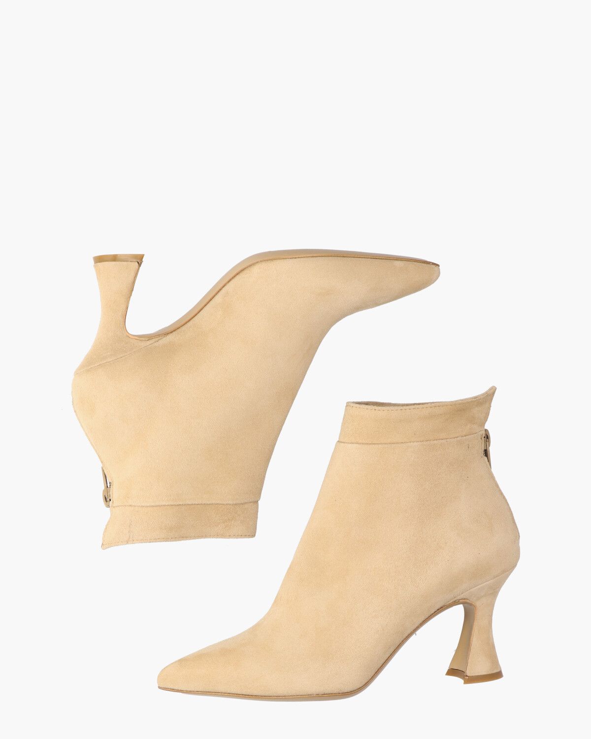 9928 Beige Dames Enkelboots