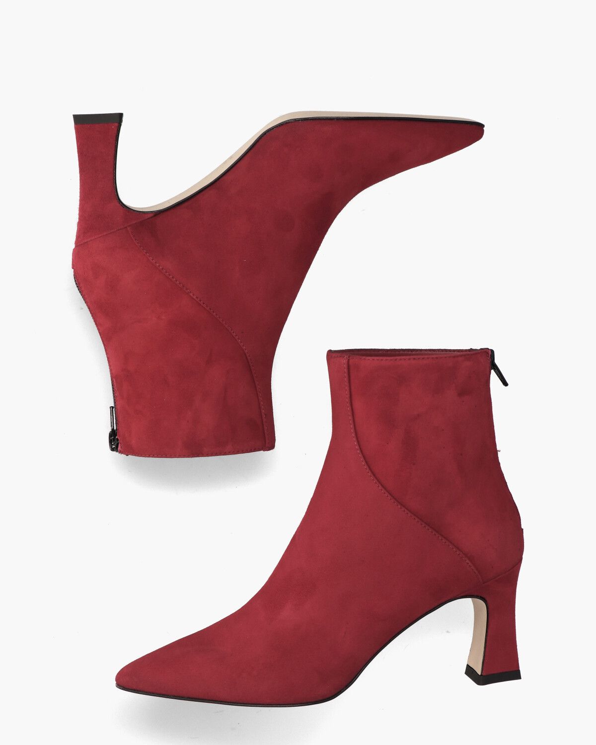 12145 Rood Dames Enkelboots