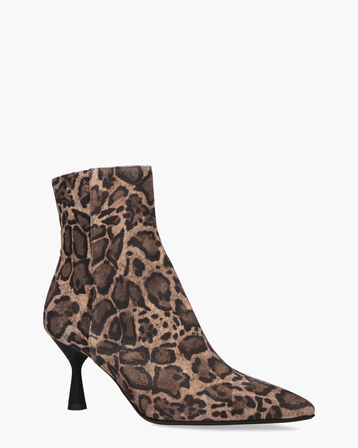 Ide Bruin/Zwart Dames Enkelboots