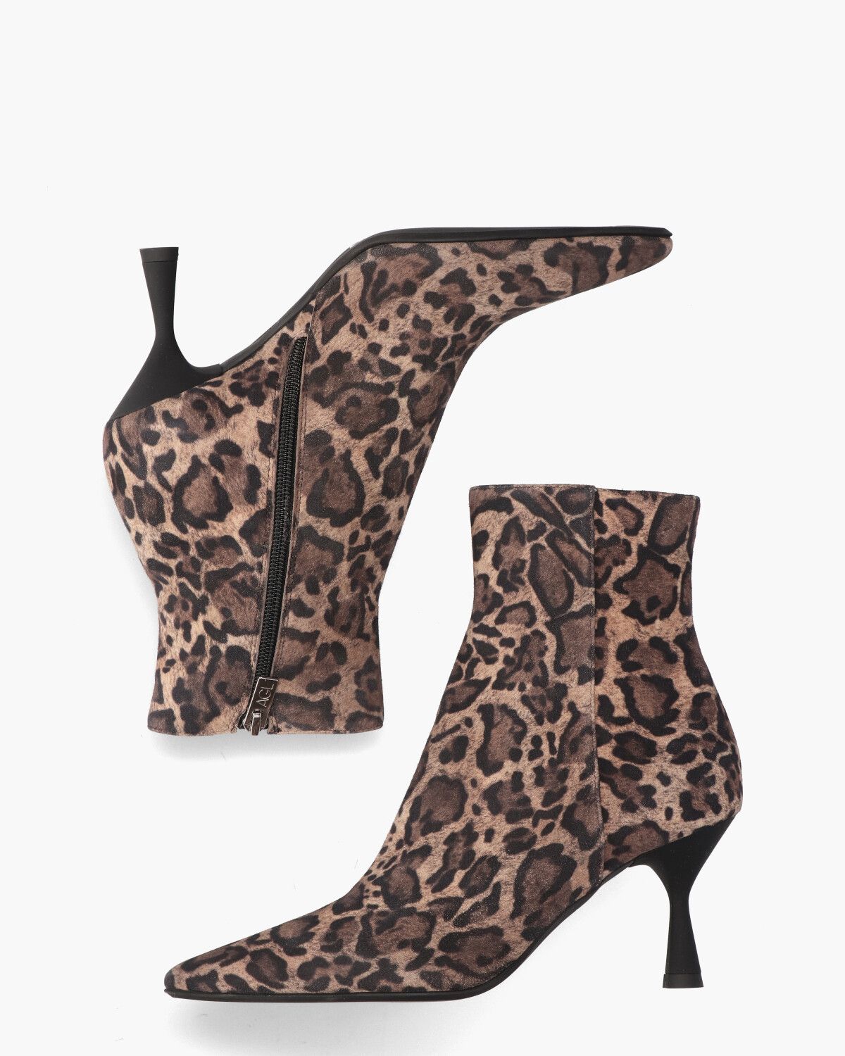 Ide Bruin/Zwart Dames Enkelboots