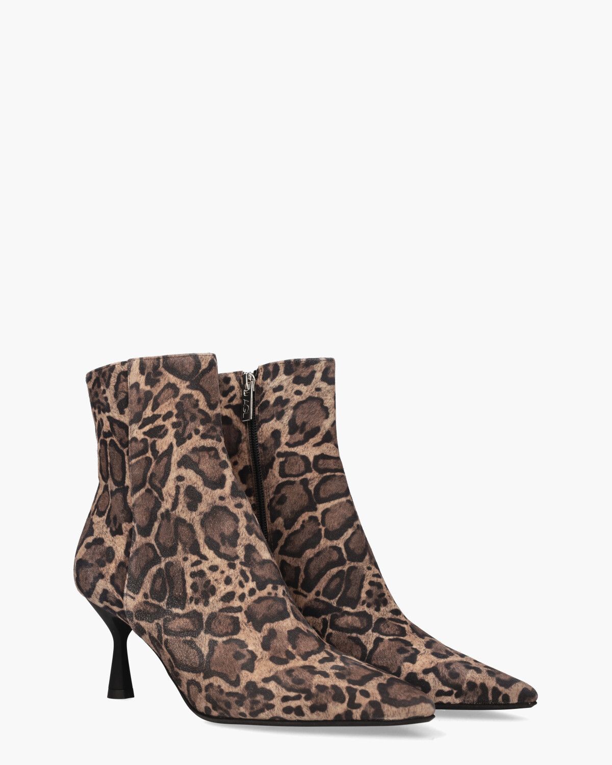 Ide Bruin/Zwart Dames Enkelboots