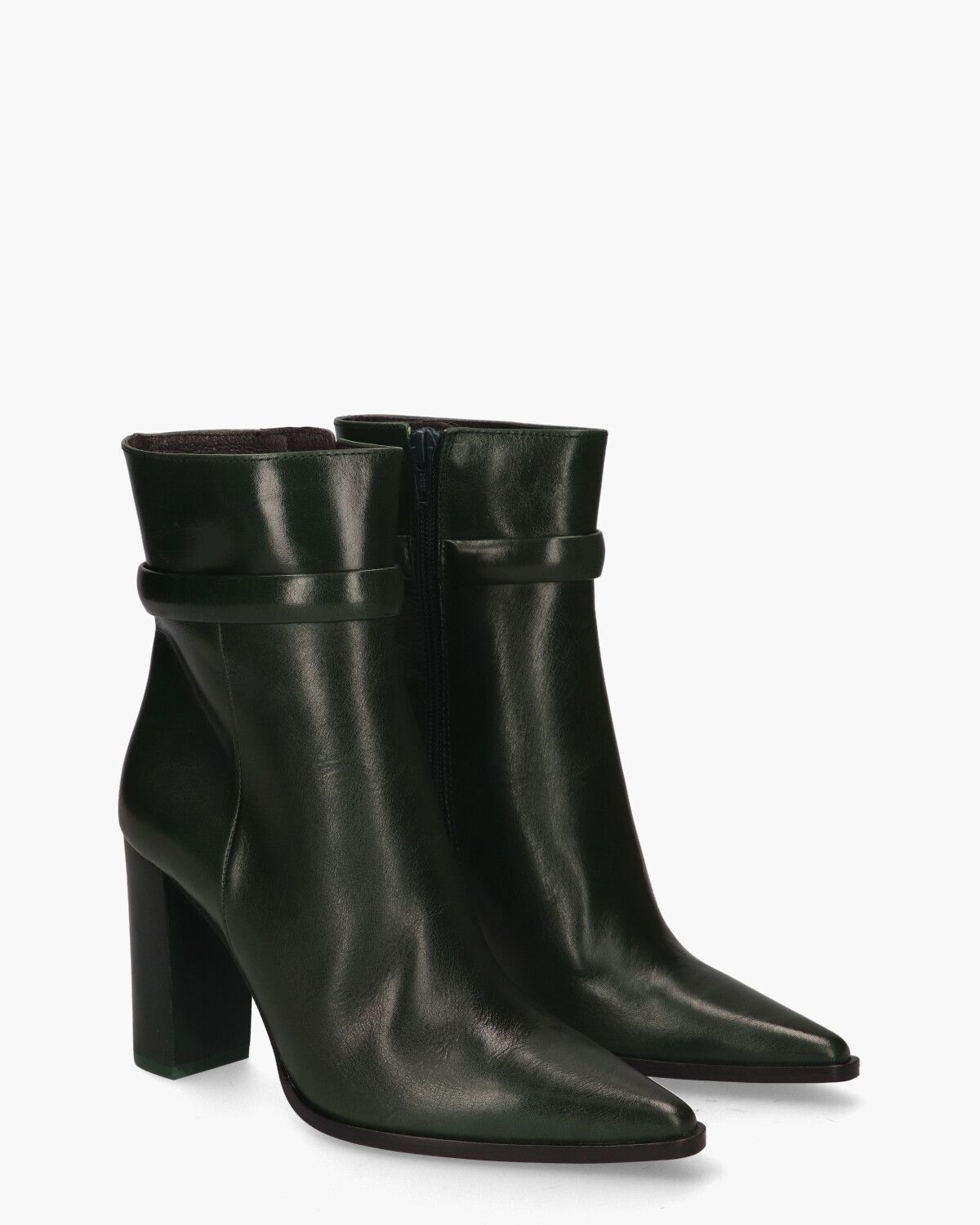 1974 Donkergroen Dames Enkelboots