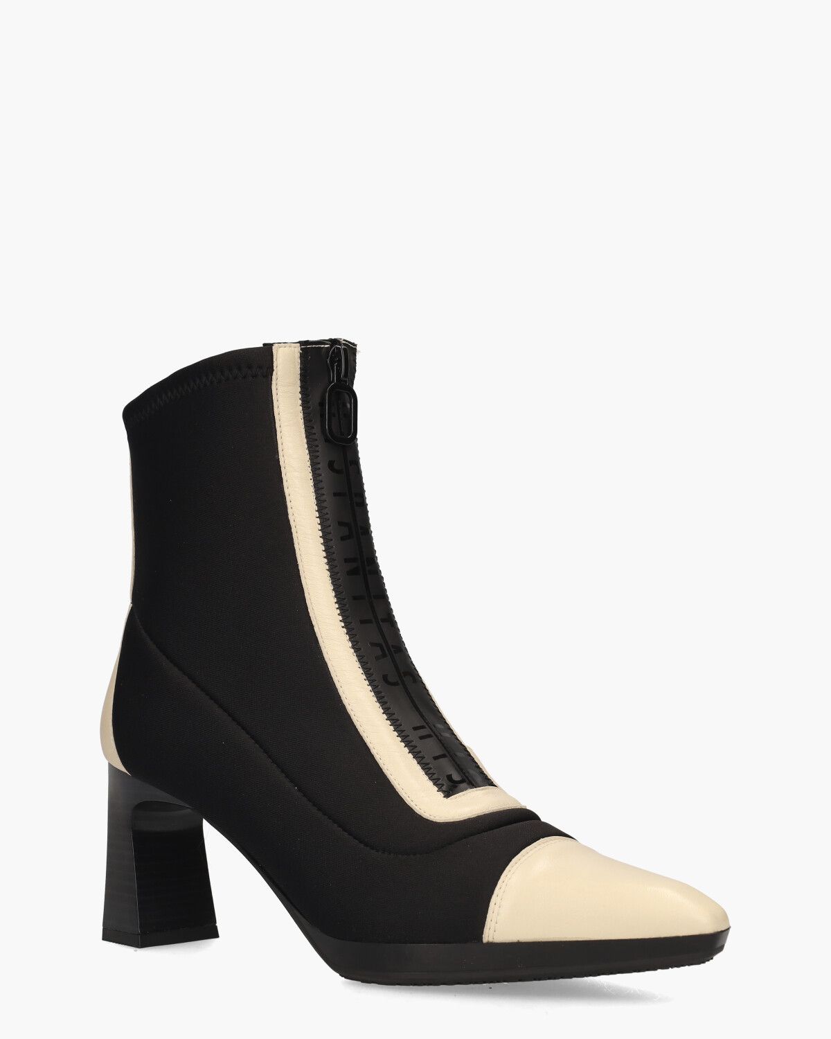 HI243714 Zwart/Off-White Dames Enkelboots