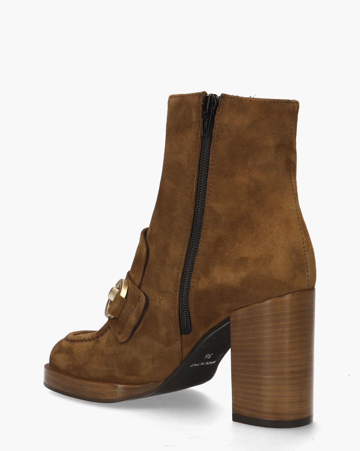 Manar Bruin Dames Enkelboots