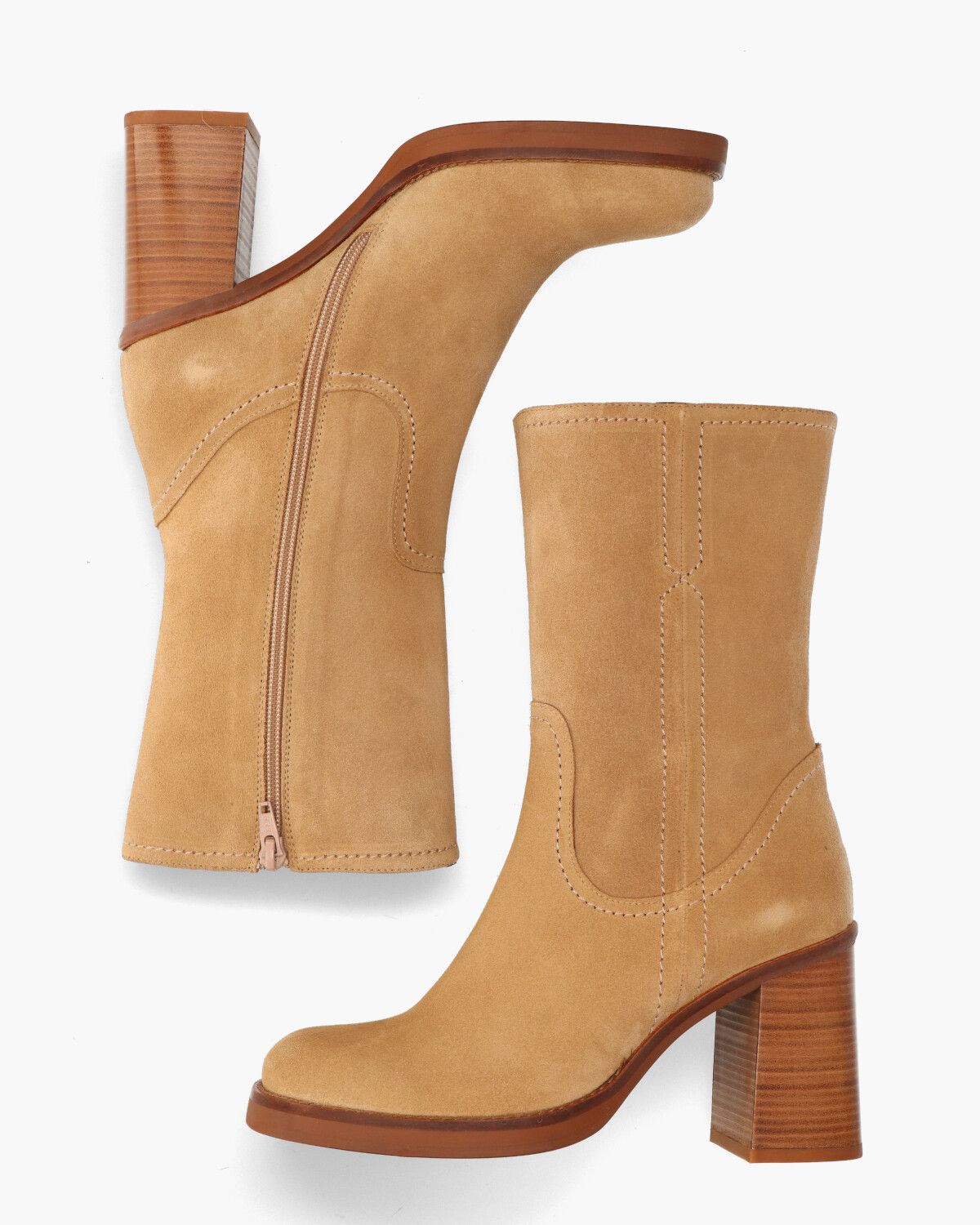 1528 Beige Damesboots