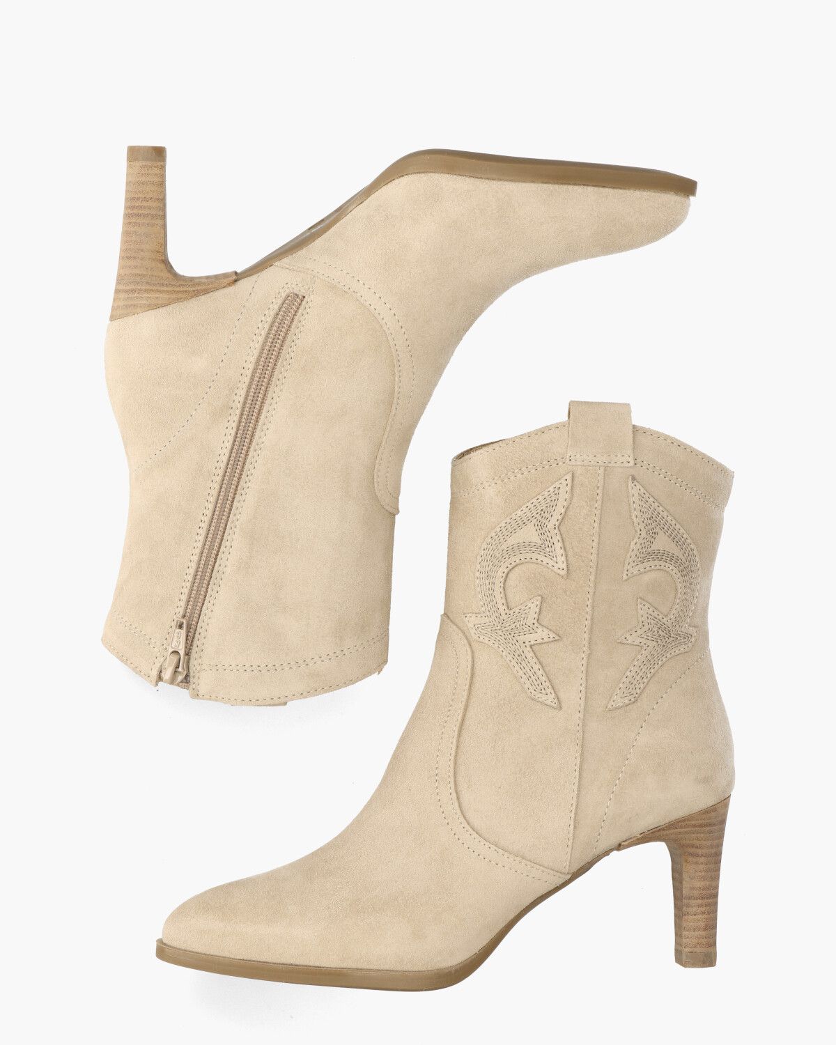 5356 Beige Dames Enkelboots
