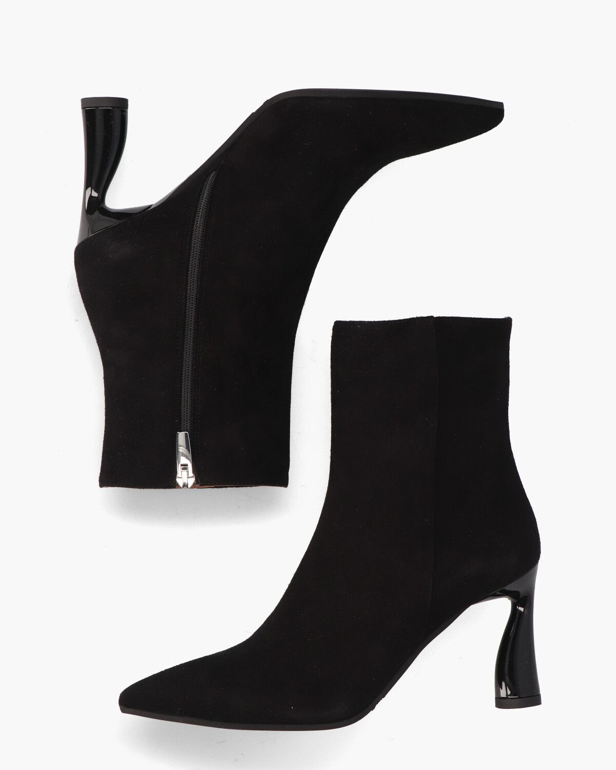 8114 Zwart Dames Enkelboots