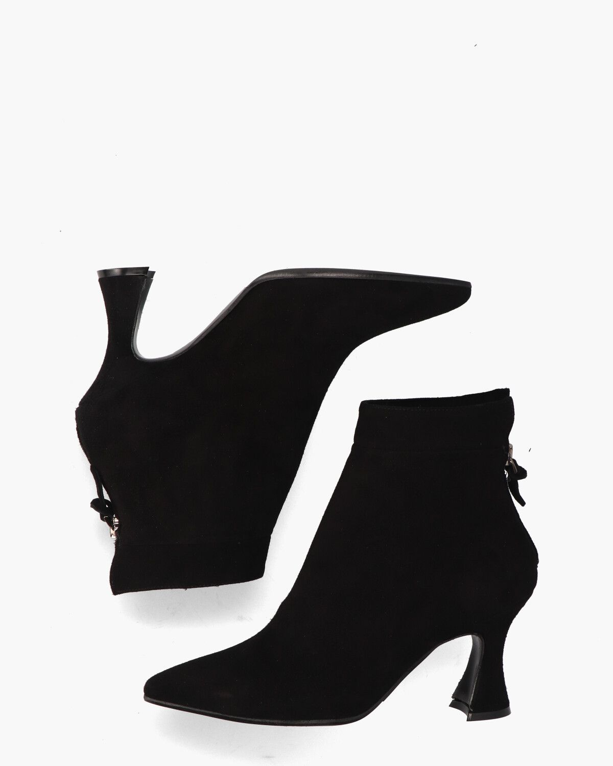 9928 Zwart Dames Enkelboots