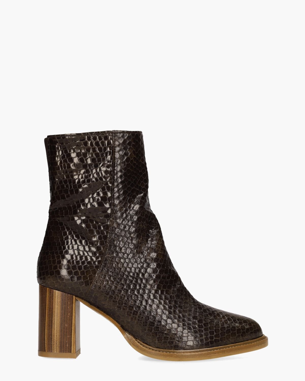 3321 Donkerbruin Dames Enkelboots