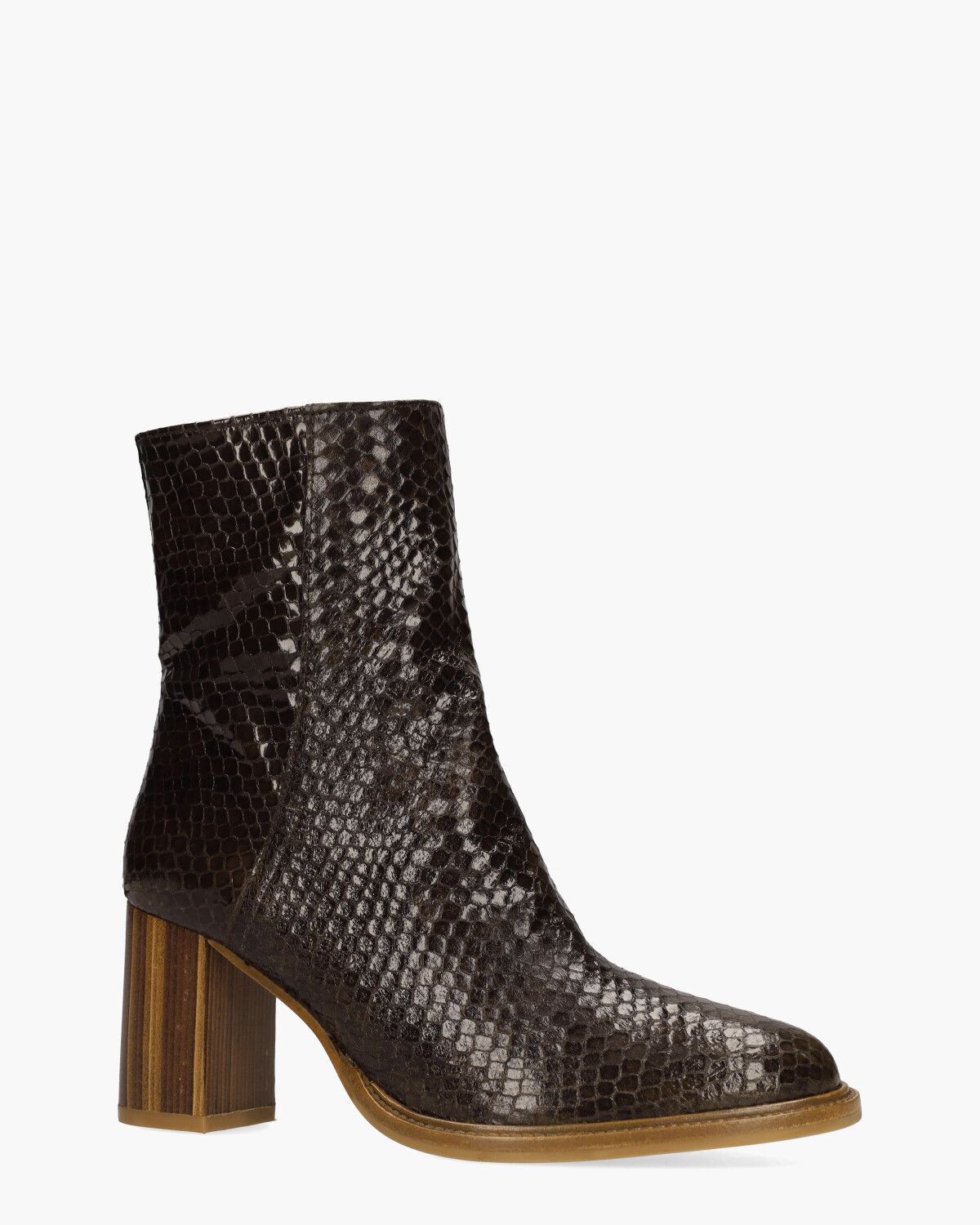 3321 Donkerbruin Dames Enkelboots