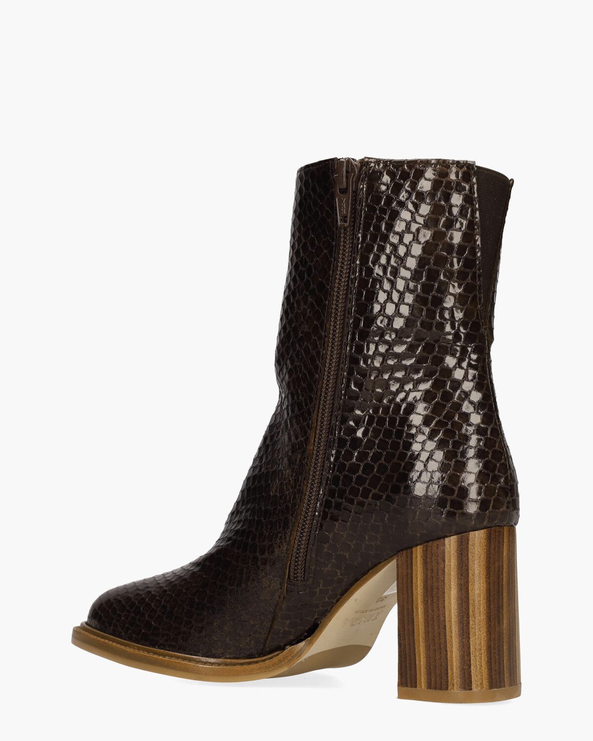 3321 Donkerbruin Dames Enkelboots