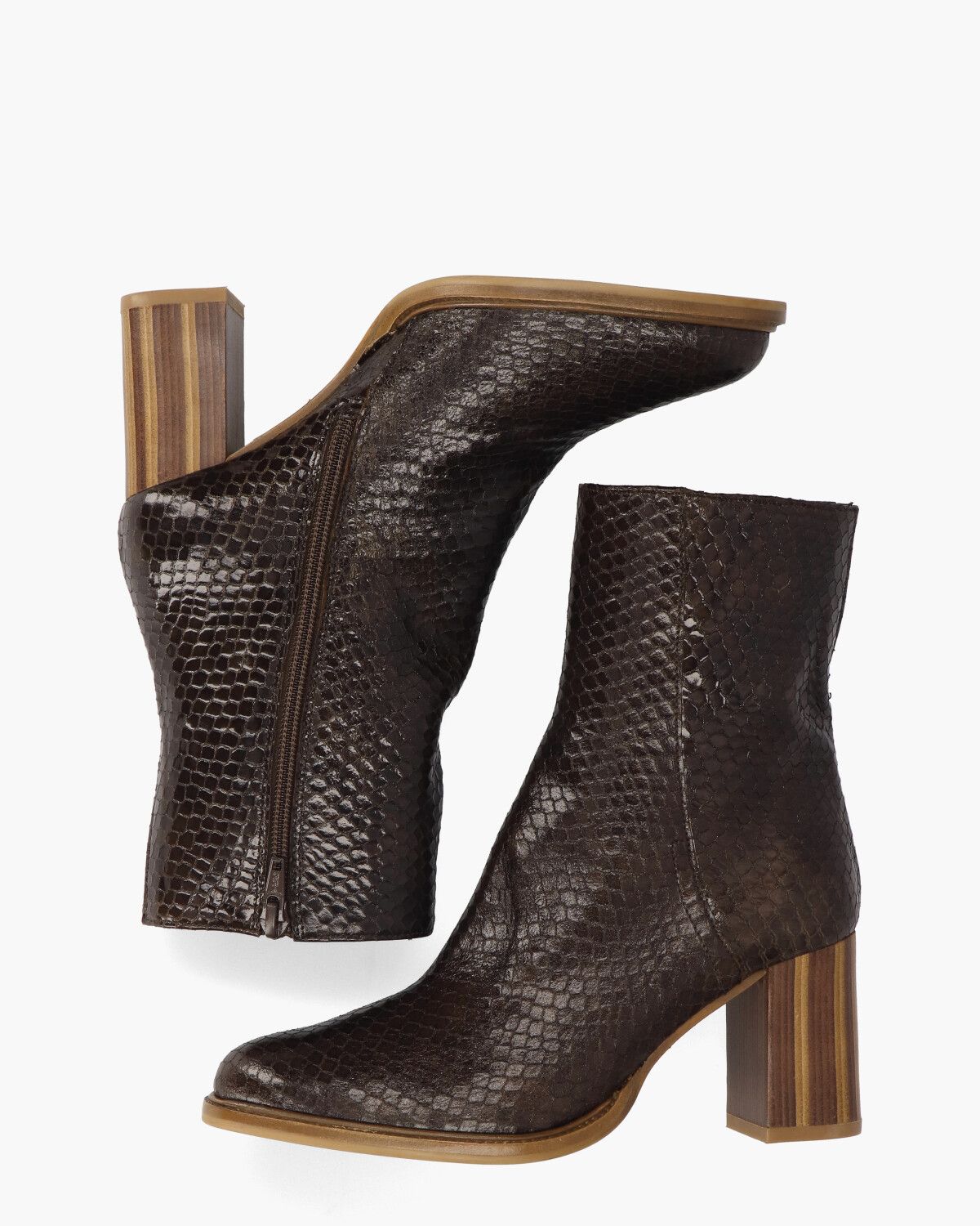 3321 Donkerbruin Dames Enkelboots