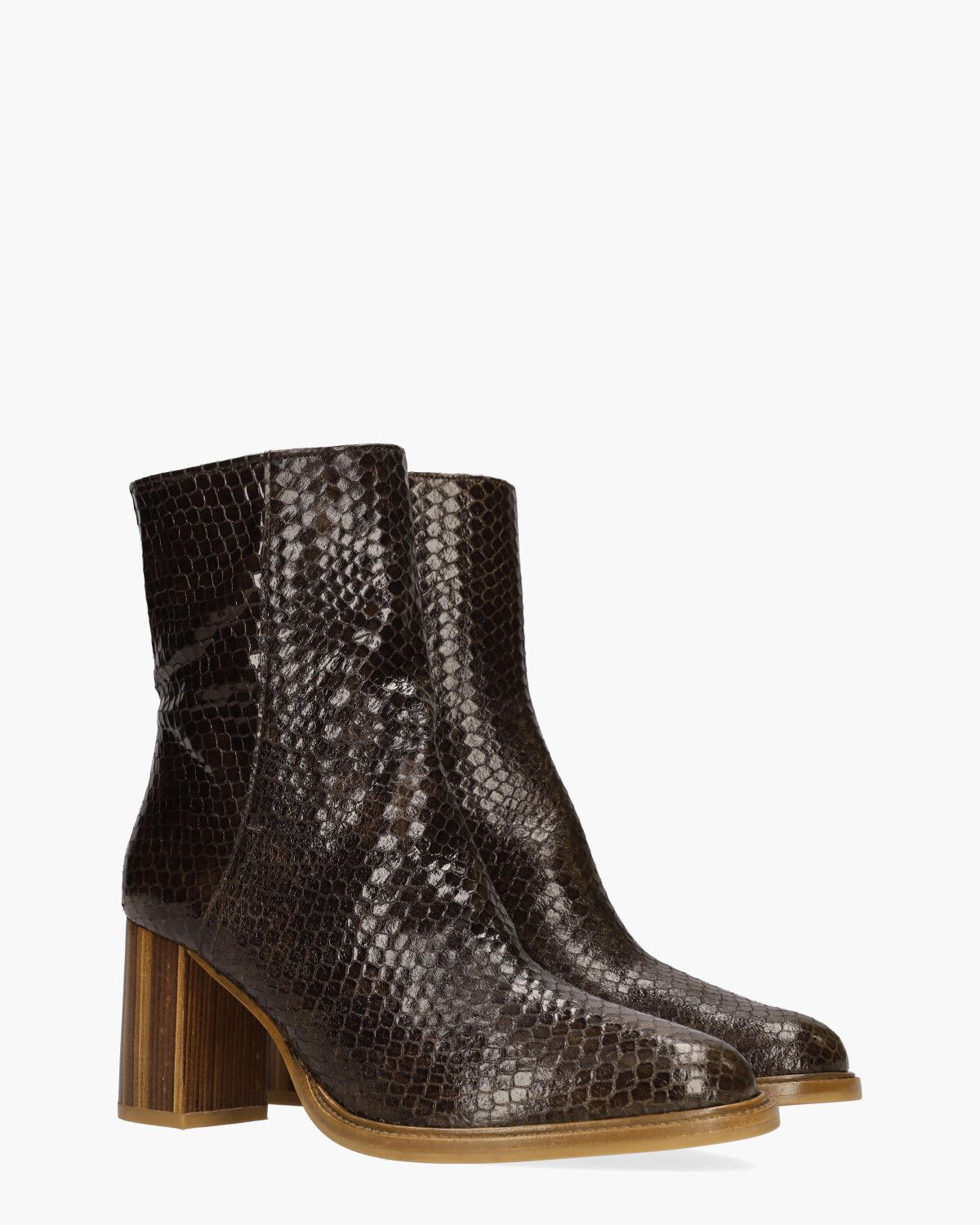 3321 Donkerbruin Dames Enkelboots