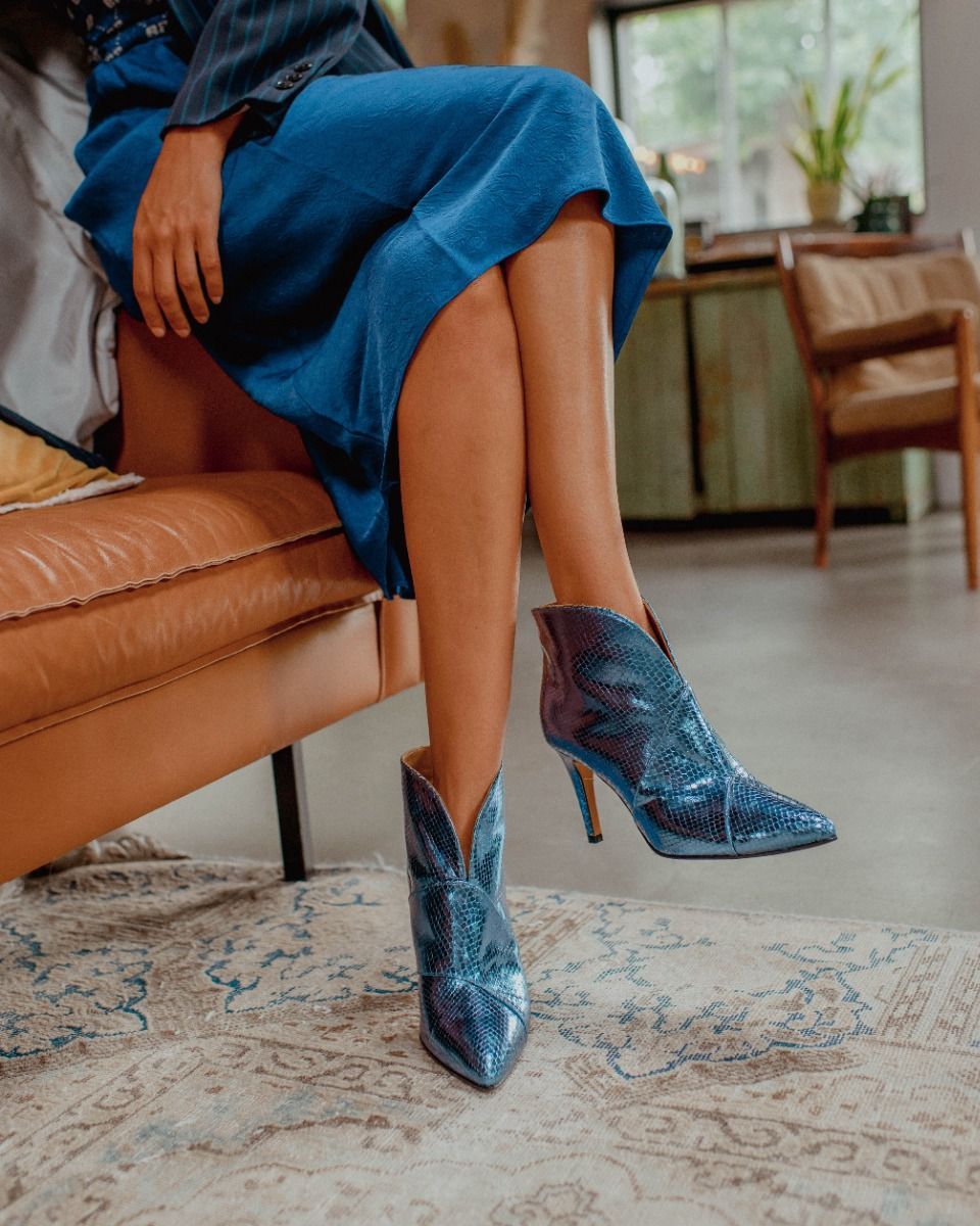 TL-12601 Blauw Dames Enkelboots