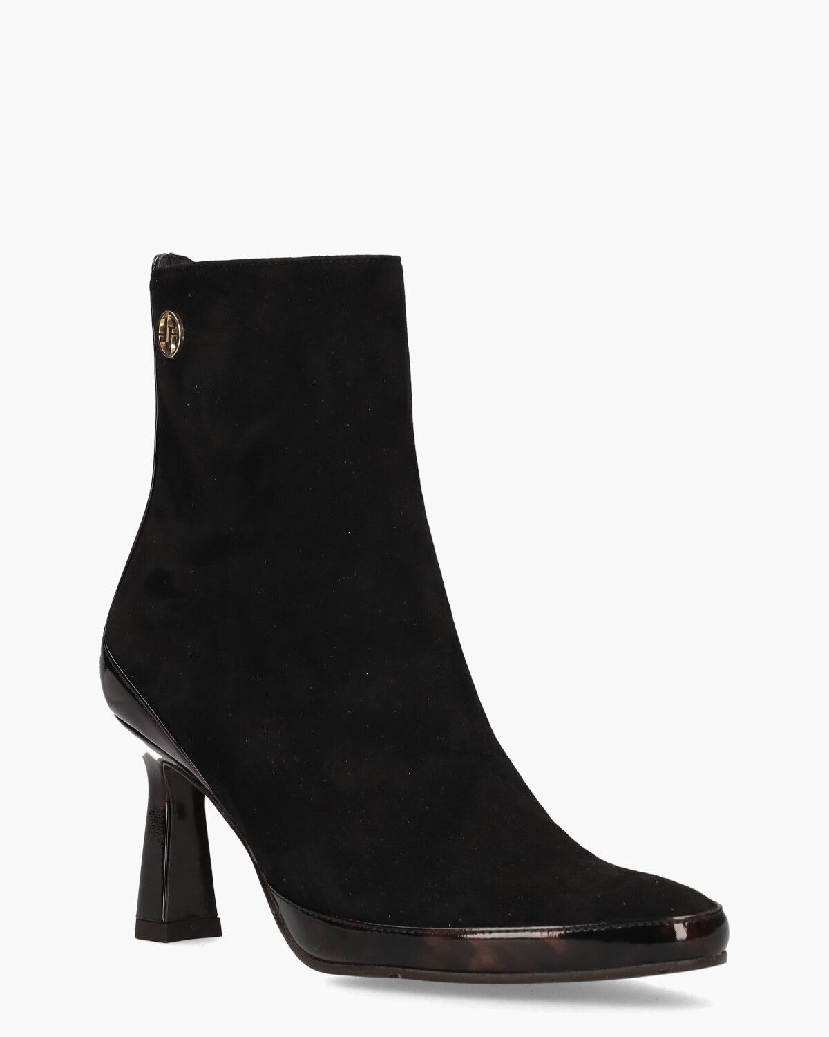 Saxi 01.13 Zwart/Bruin Dames Enkelboots