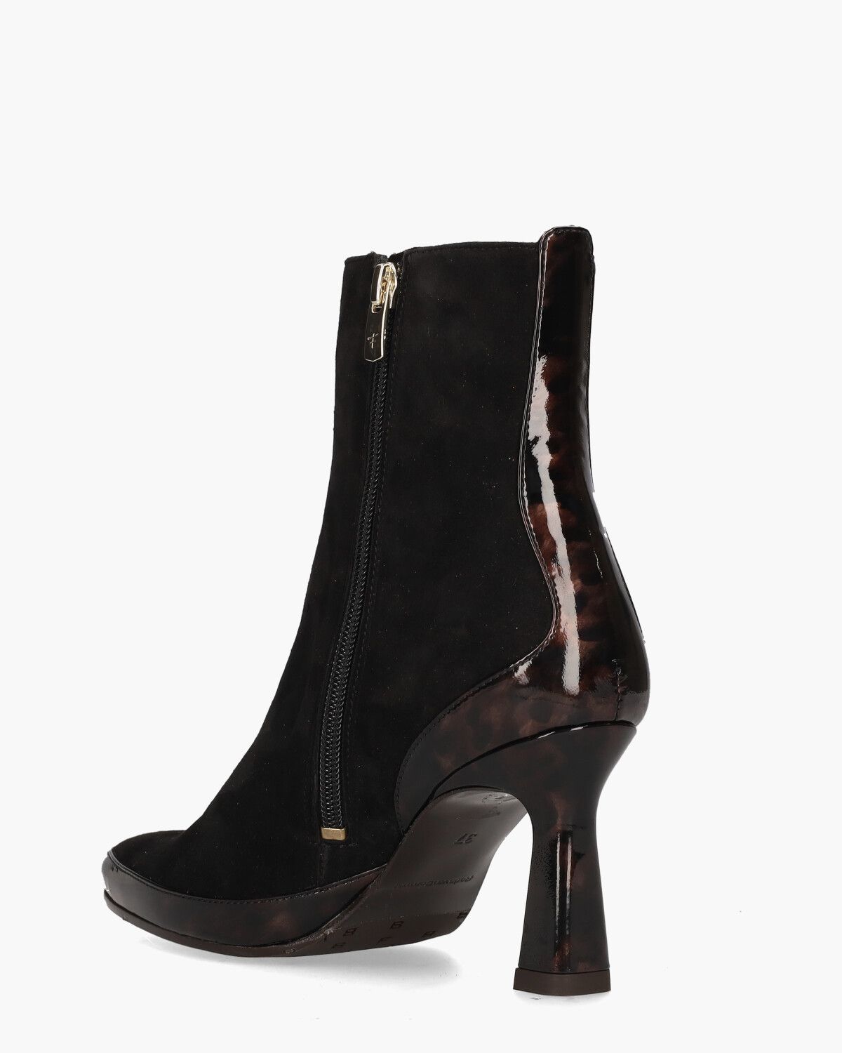 Saxi 01.13 Zwart/Bruin Dames Enkelboots